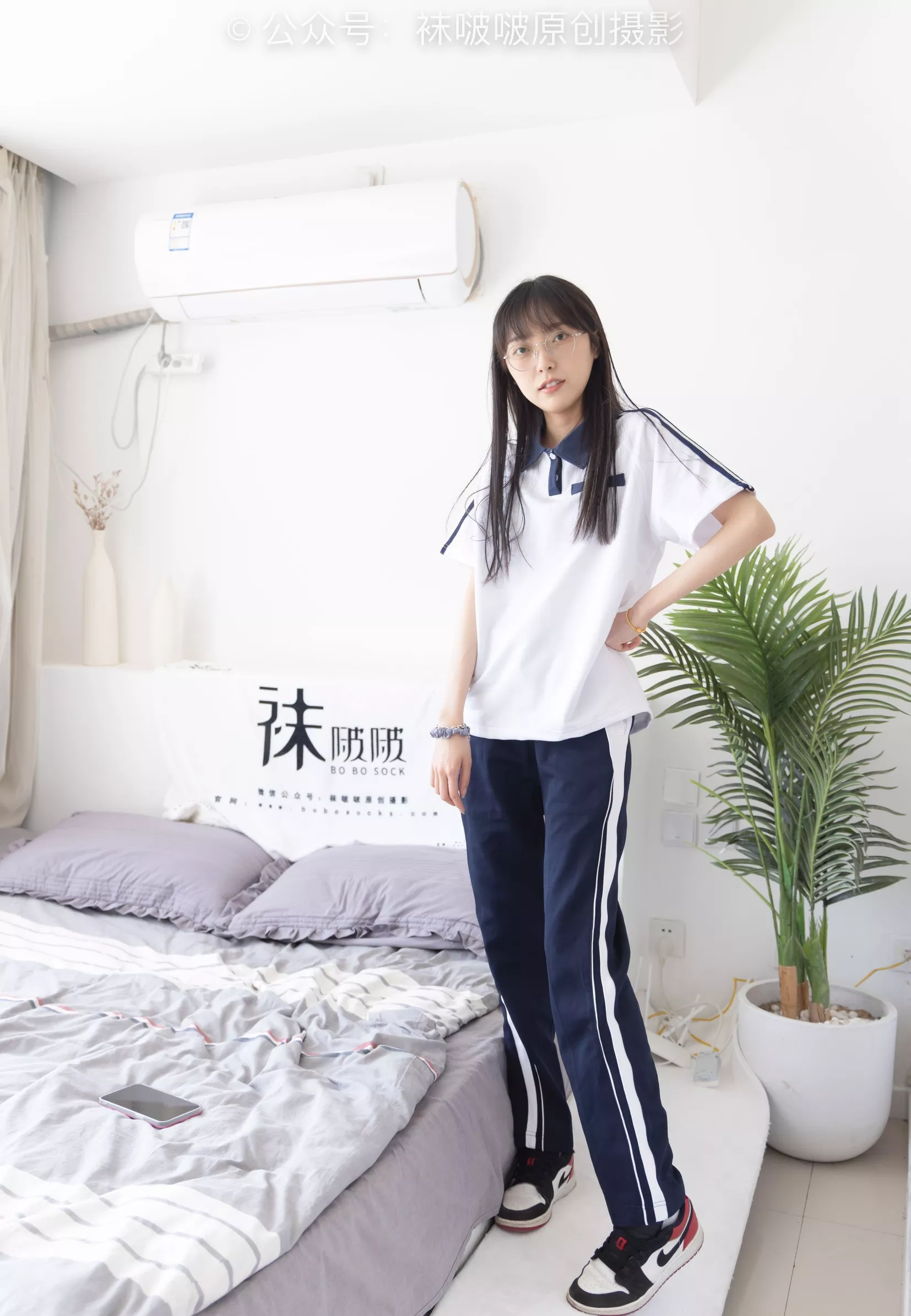 稚予 No.207 aj板鞋、白棉袜、油亮白丝、校服裤里丝【140P】 BoBoSocks袜啵啵 P.10