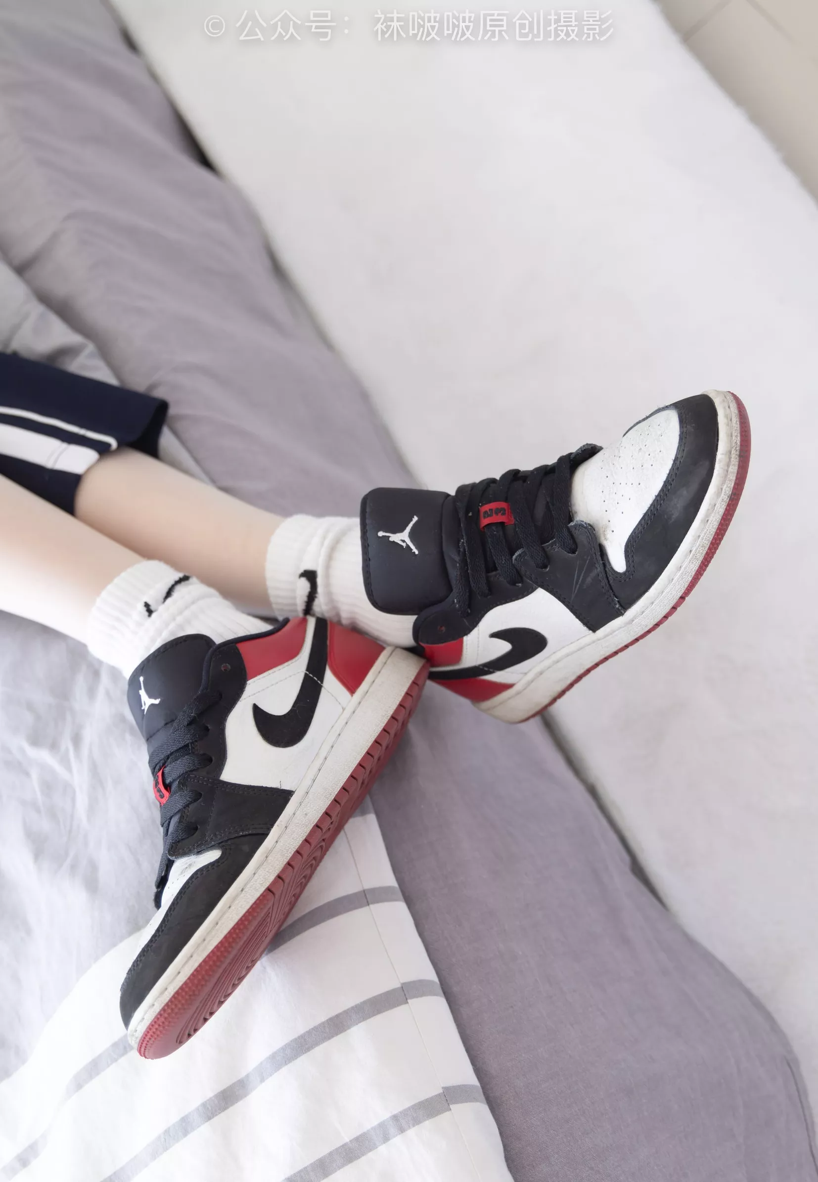 BoBoSocks袜啵啵 稚予 aj板鞋、白棉袜、油亮白丝、校服裤里丝【140P】 No.207 P.15