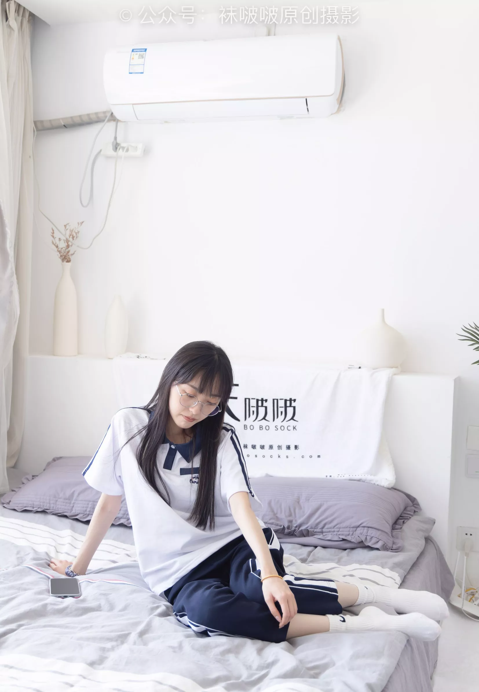 稚予 aj板鞋、白棉袜、油亮白丝、校服裤里丝【140P】 No.207 BoBoSocks袜啵啵 P.17