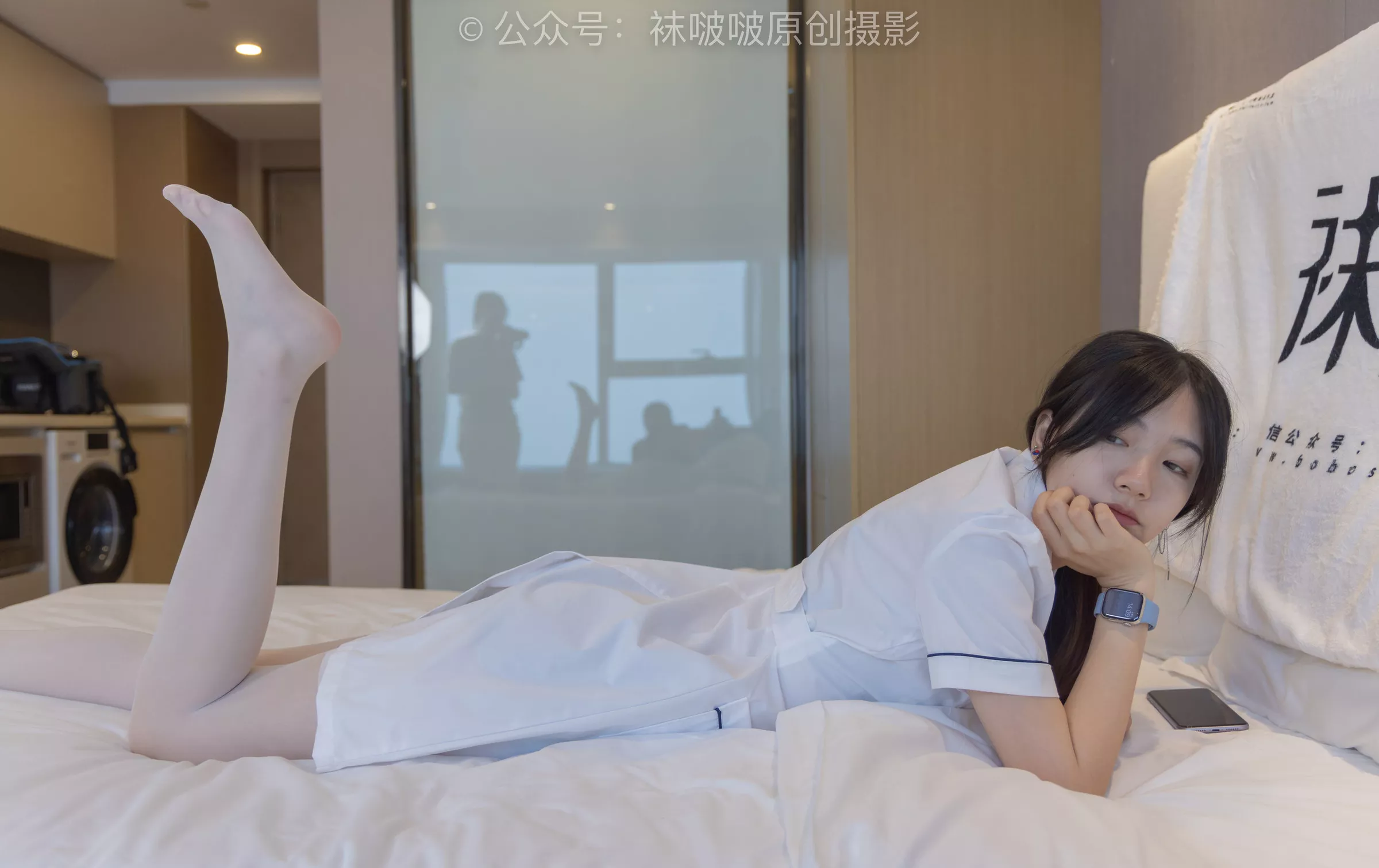 BoBoSocks袜啵啵 绑带凉鞋、白丝大腿袜、小护士服【142P】 No.206 小甜豆 P.4