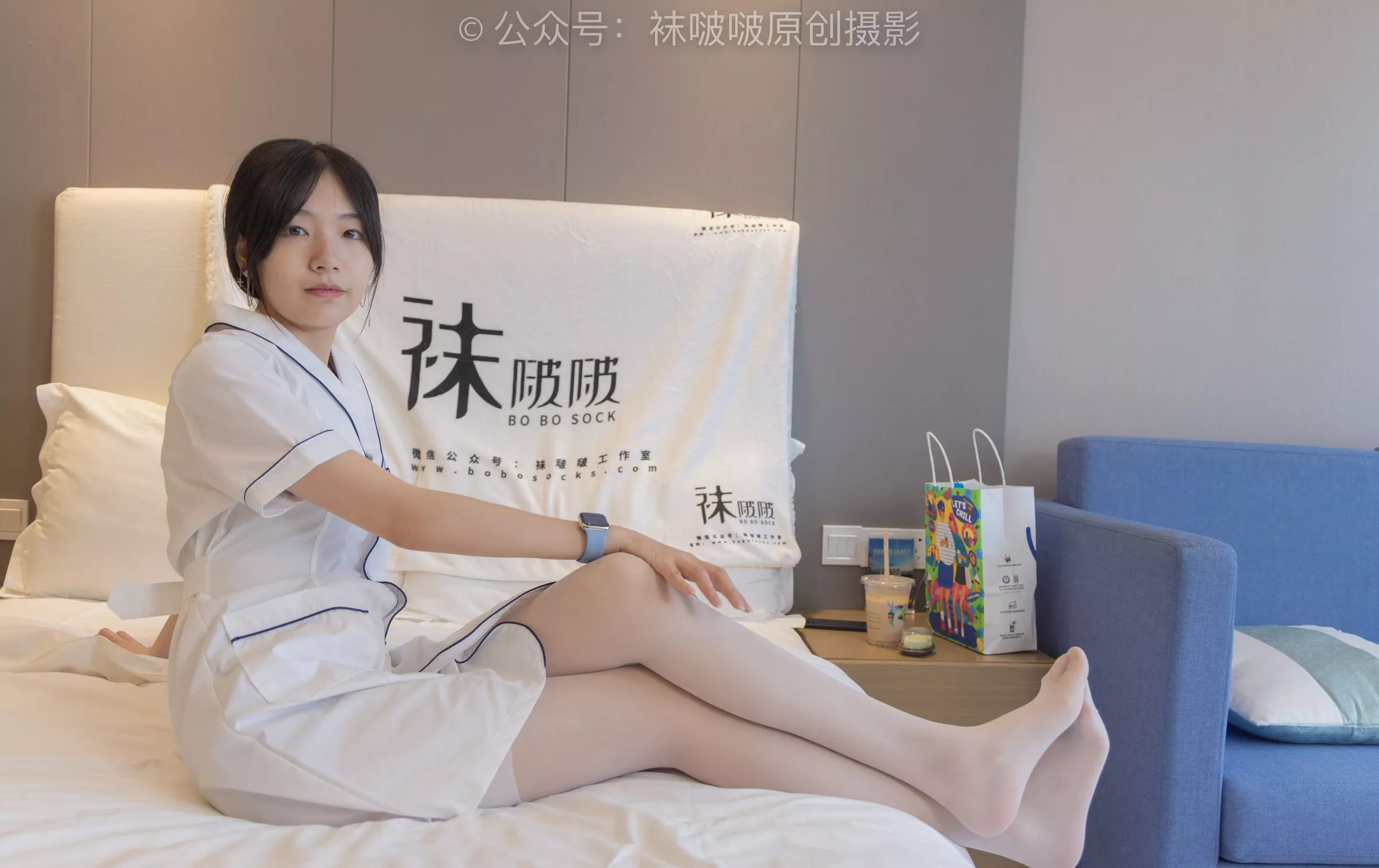 BoBoSocks袜啵啵 No.206 绑带凉鞋、白丝大腿袜、小护士服【142P】 小甜豆 P.9