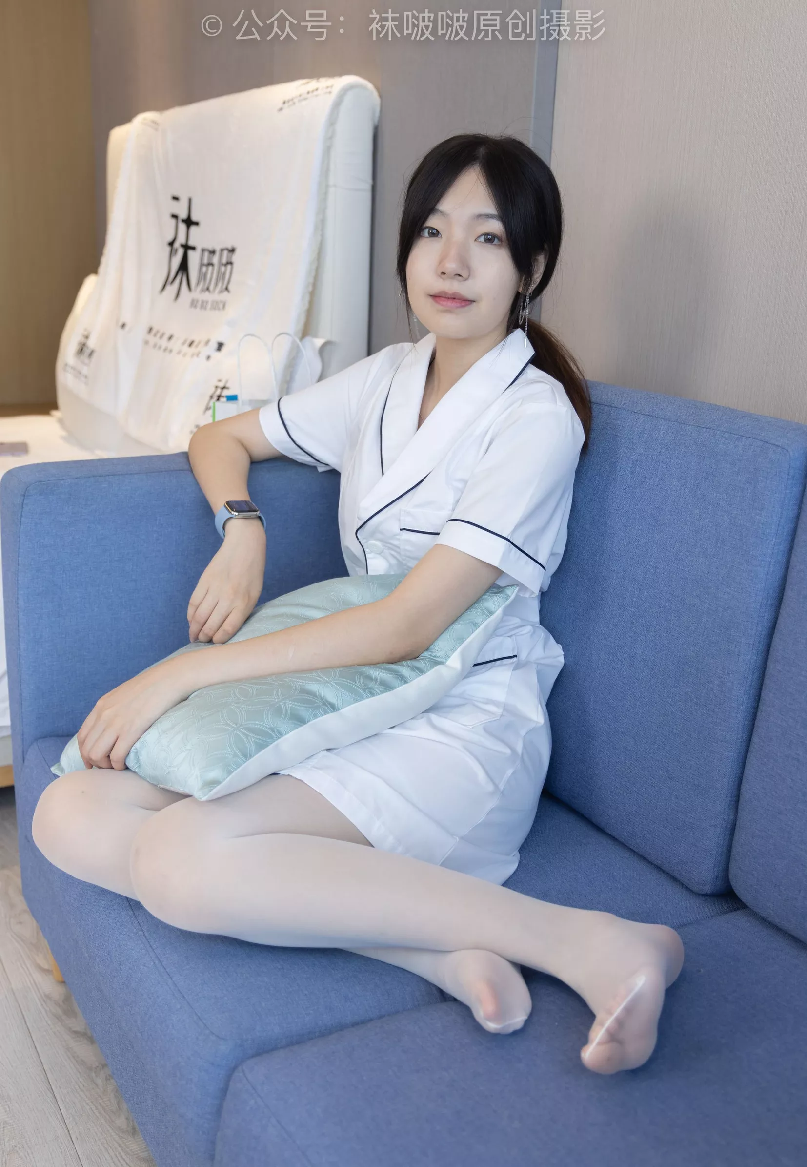 BoBoSocks袜啵啵 小甜豆 绑带凉鞋、白丝大腿袜、小护士服【142P】 No.206 P.23