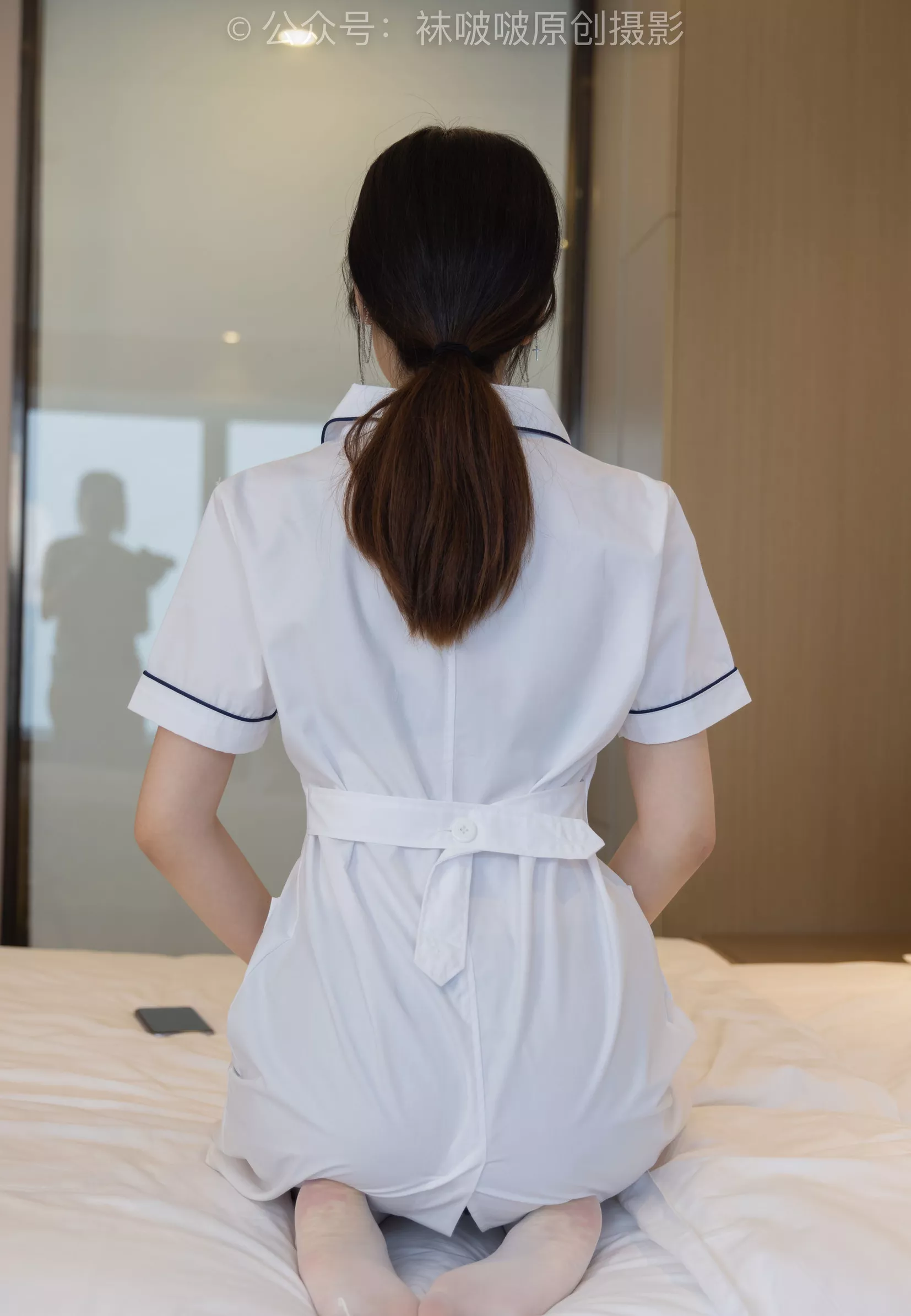 No.206 绑带凉鞋、白丝大腿袜、小护士服【142P】 小甜豆 BoBoSocks袜啵啵 P.26