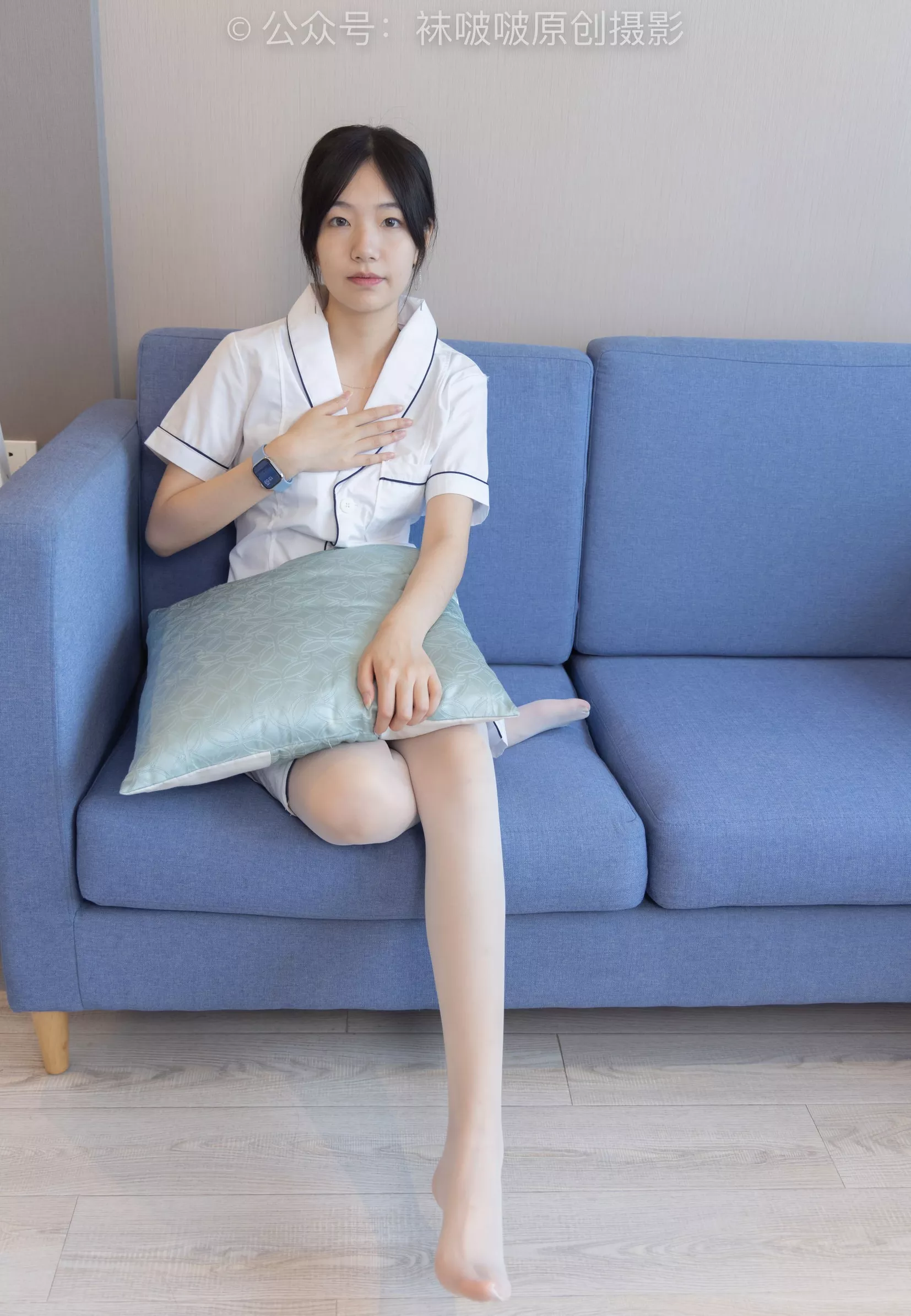 绑带凉鞋、白丝大腿袜、小护士服【142P】 小甜豆 BoBoSocks袜啵啵 No.206 P.24