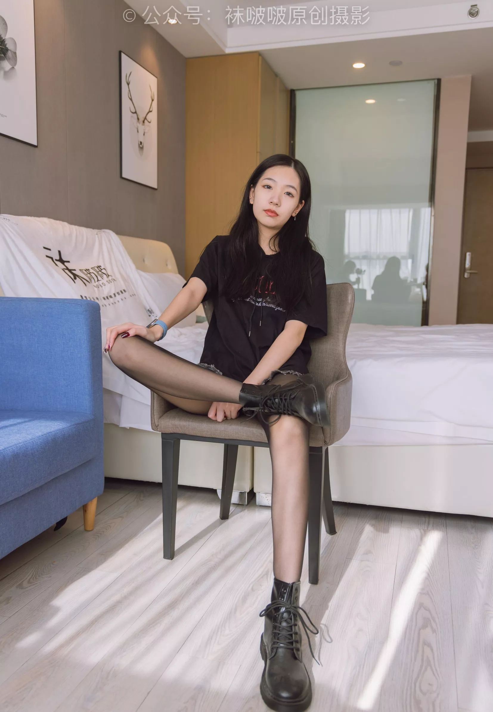 三双靴子、黑丝、网袜【144P】 BoBoSocks袜啵啵 No.203 P.13