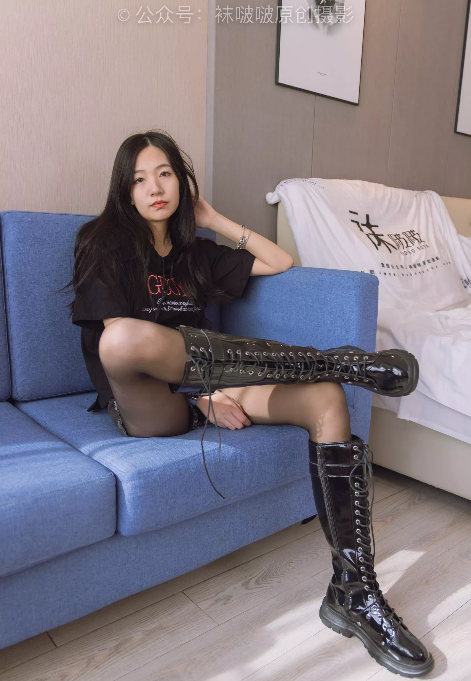 No.203 三双靴子、黑丝、网袜【144P】 BoBoSocks袜啵啵 P.17