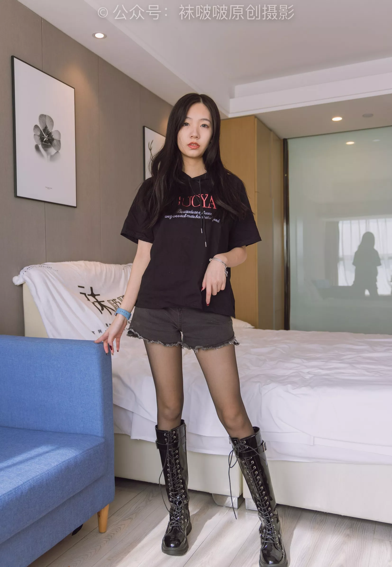 三双靴子、黑丝、网袜【144P】 BoBoSocks袜啵啵 No.203 P.14