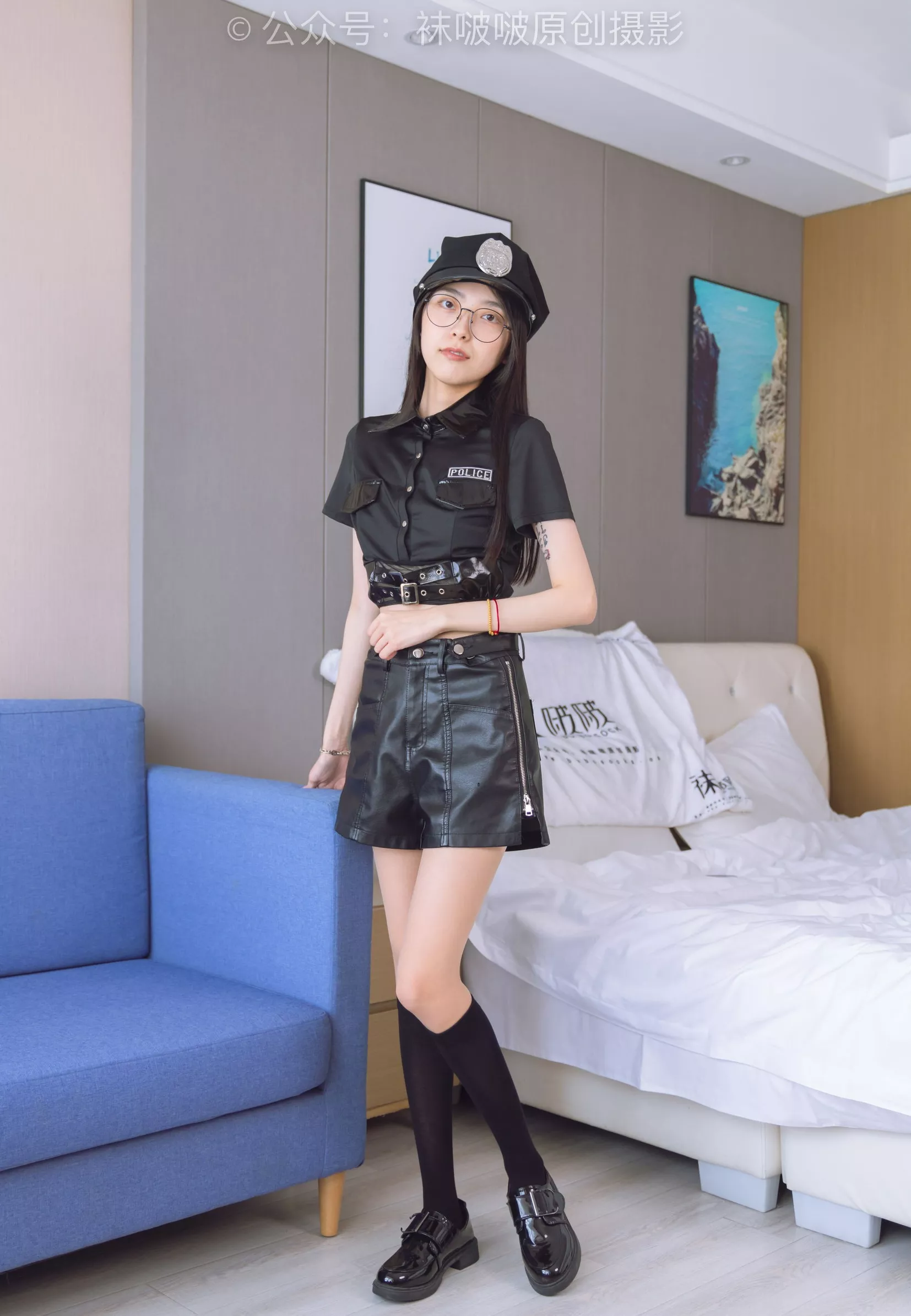 No.198 皮鞋、黑色小腿袜、高跟鞋、肉丝【138P】 BoBoSocks袜啵啵 稚予 P.14
