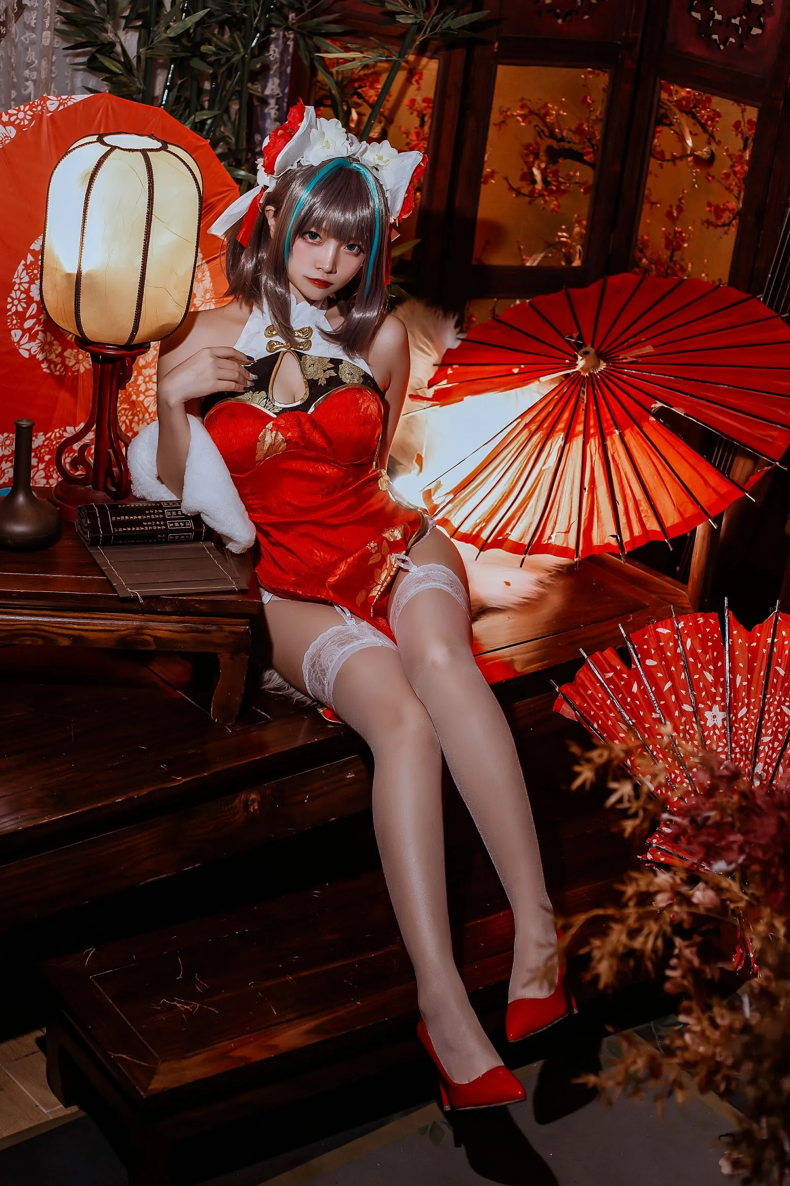cosplayer写真 碧蓝柴郡旗袍 二佐Nisa P.2