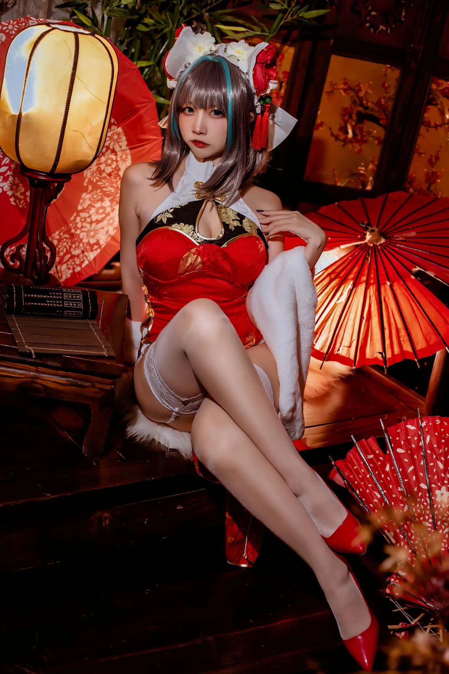 碧蓝柴郡旗袍 二佐Nisa cosplayer写真 P.1