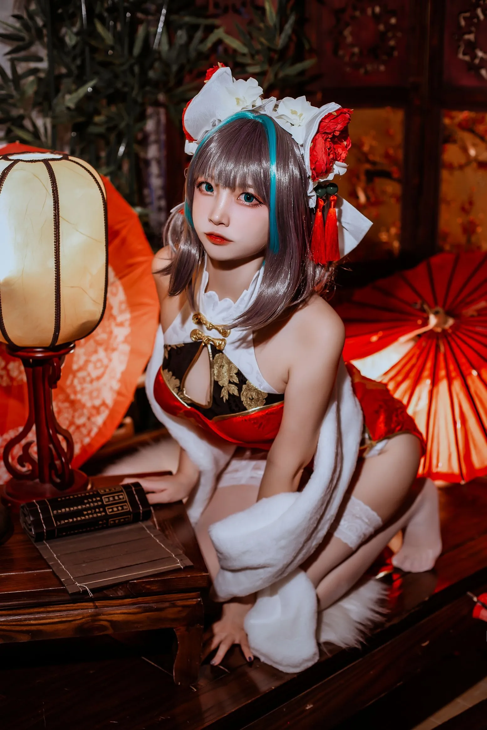 二佐Nisa cosplayer写真 碧蓝柴郡旗袍 P.3