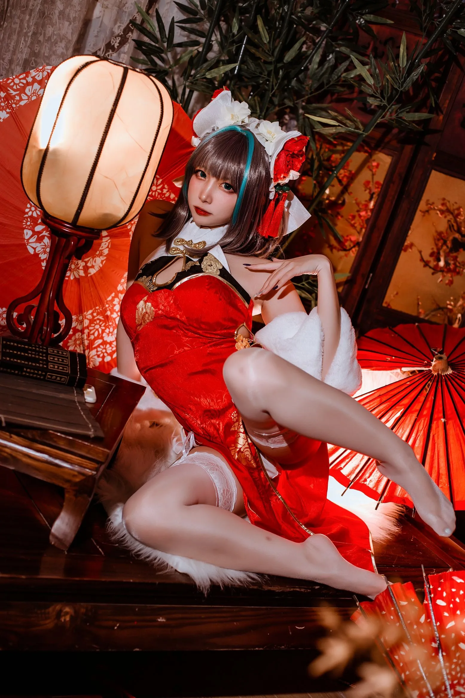 二佐Nisa cosplayer写真 碧蓝柴郡旗袍 P.3