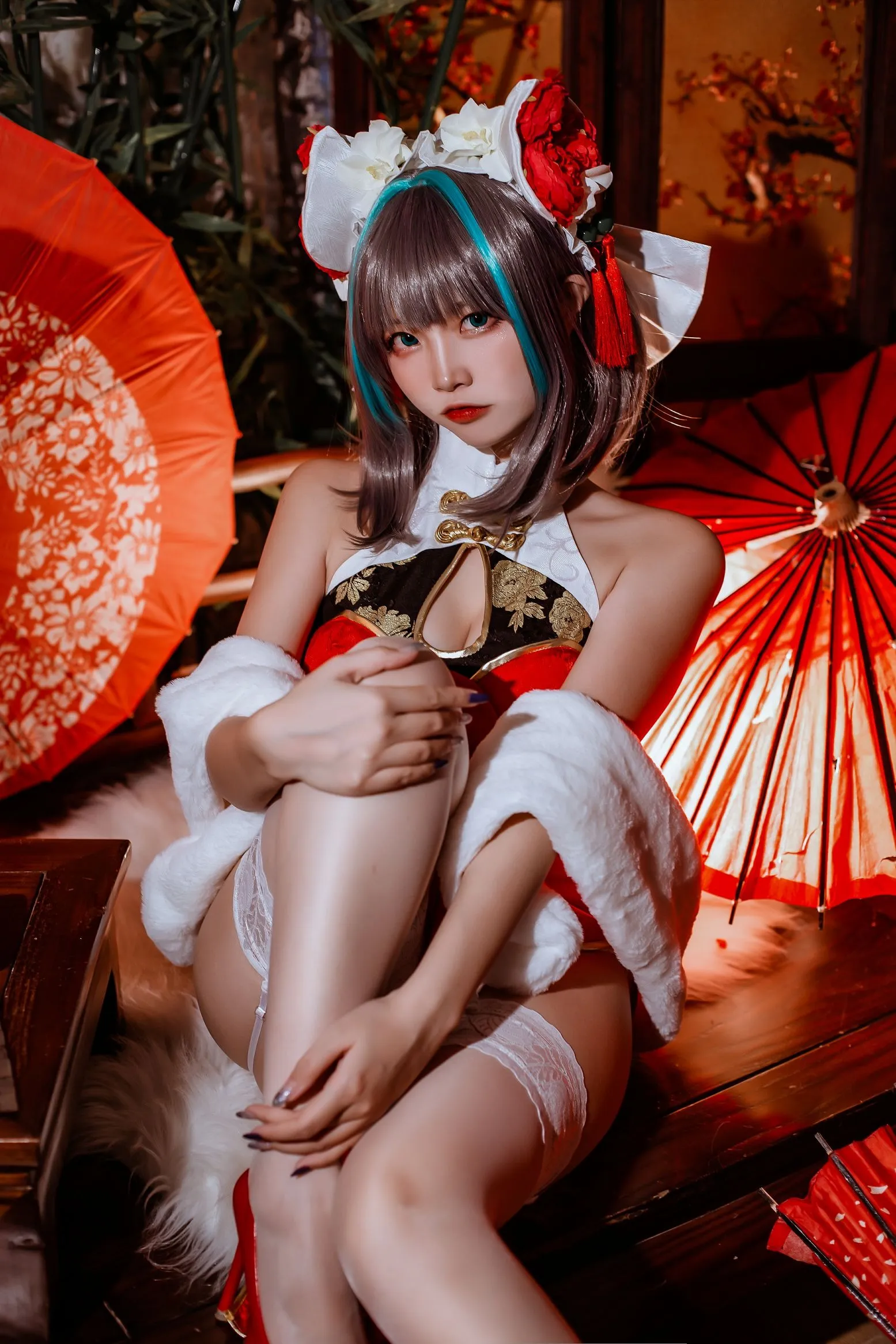 碧蓝柴郡旗袍 二佐Nisa cosplayer写真 P.1