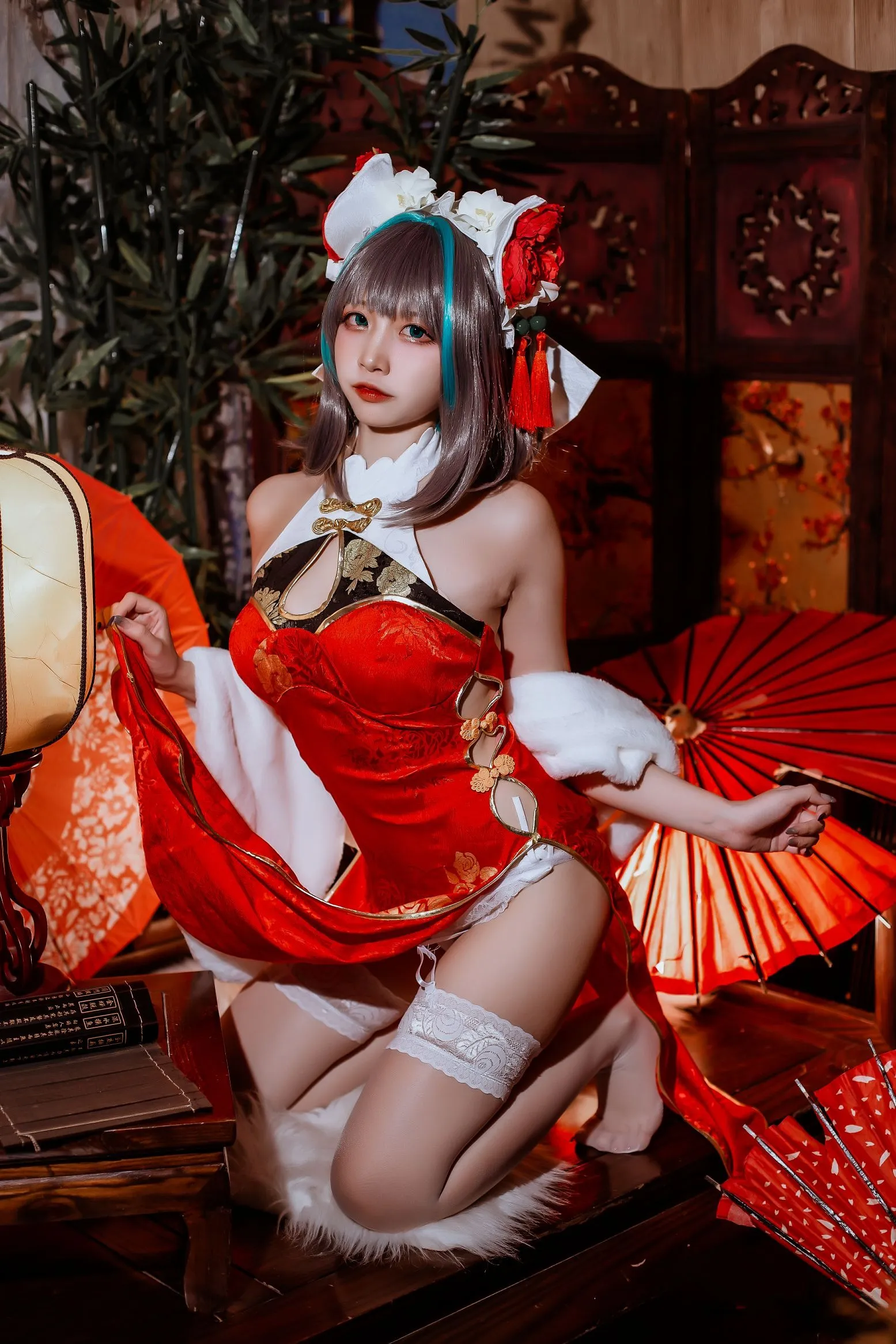 二佐Nisa cosplayer写真 碧蓝柴郡旗袍 P.3