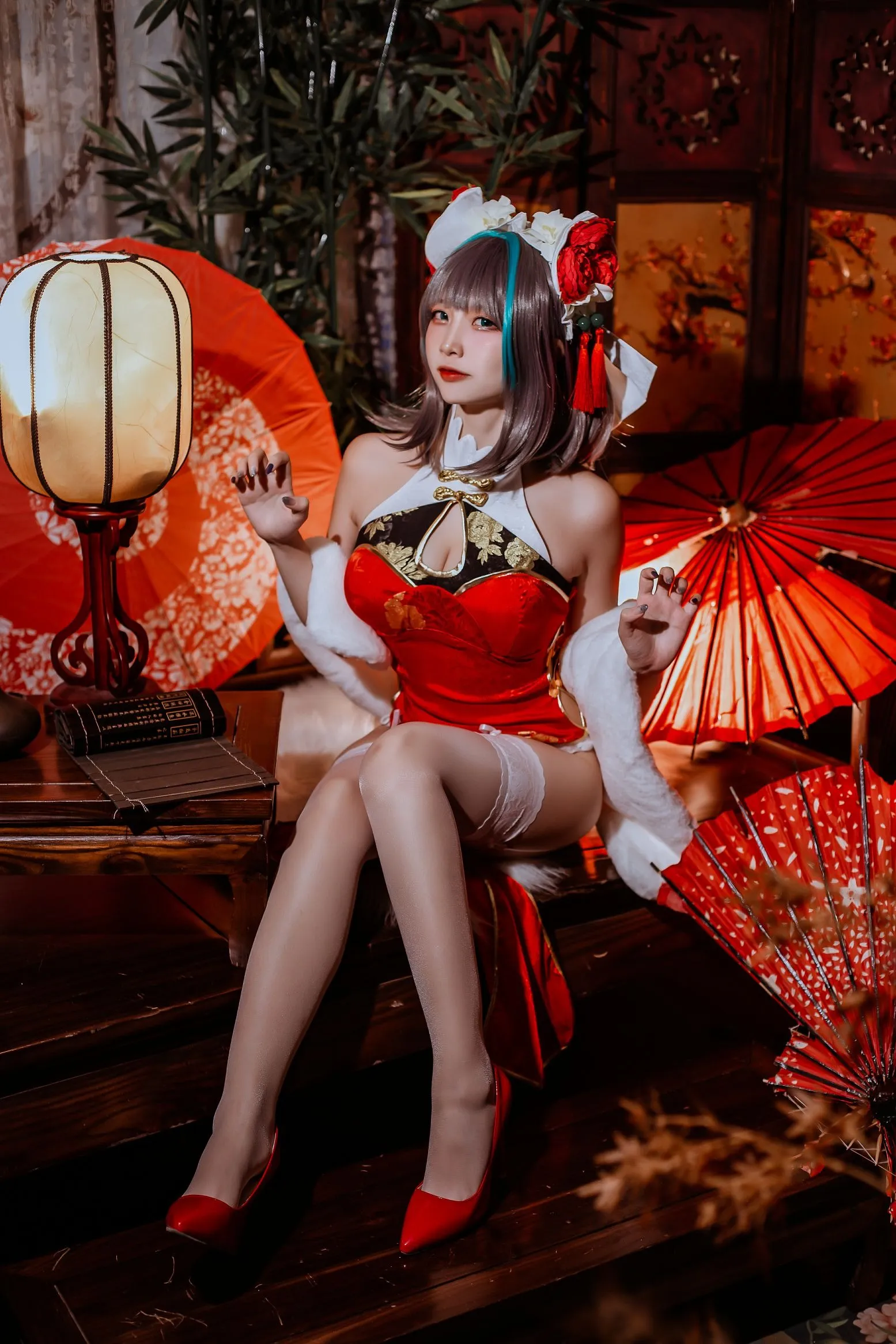 cosplayer写真 碧蓝柴郡旗袍 二佐Nisa P.2