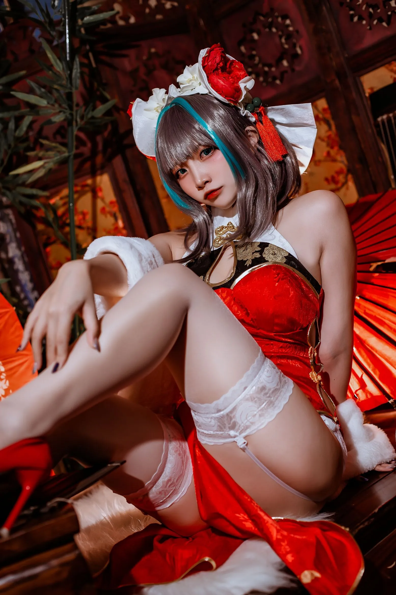 cosplayer写真 二佐Nisa 碧蓝柴郡旗袍 P.5