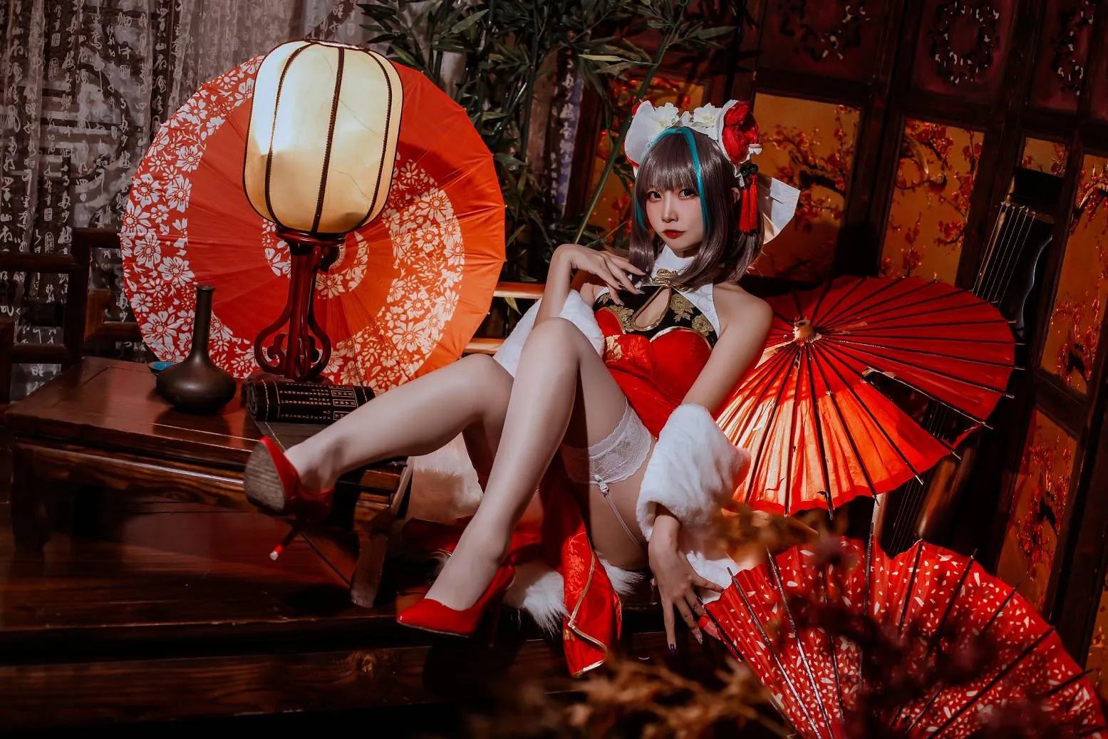 cosplayer写真 碧蓝柴郡旗袍 二佐Nisa P.2