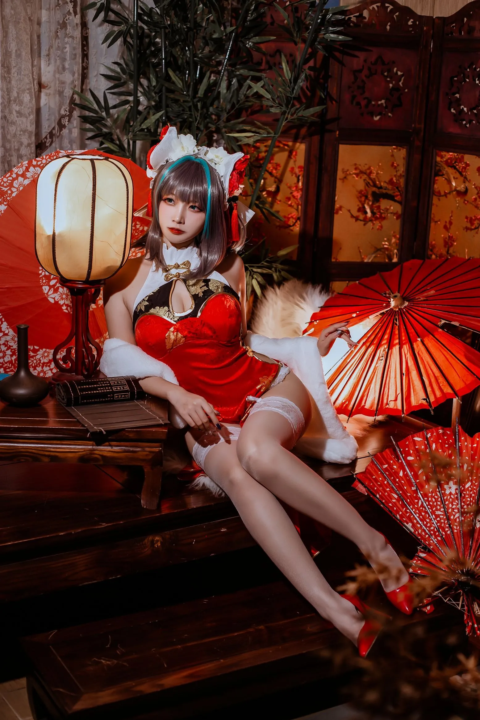 cosplayer写真 碧蓝柴郡旗袍 二佐Nisa P.2