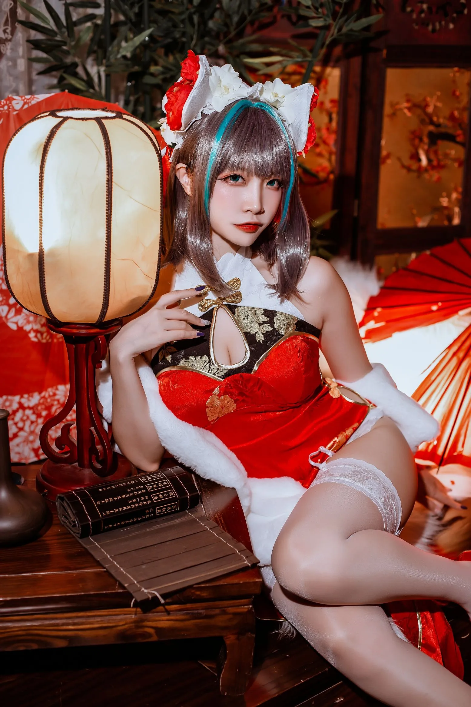 cosplayer写真 碧蓝柴郡旗袍 二佐Nisa P.2