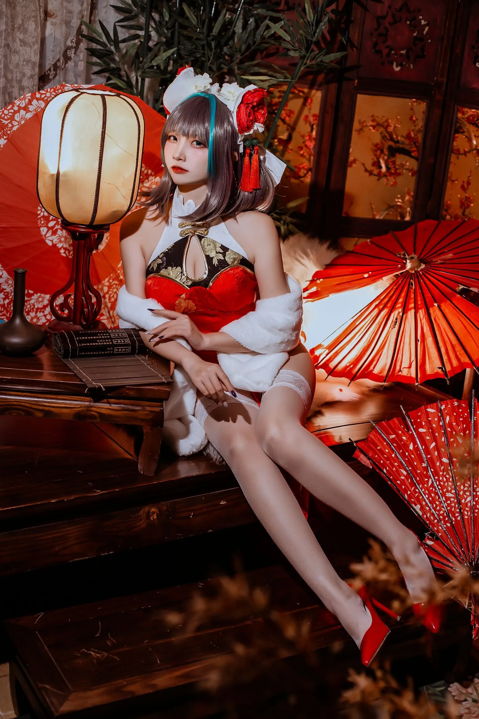 cosplayer写真 二佐Nisa 碧蓝柴郡旗袍 P.5