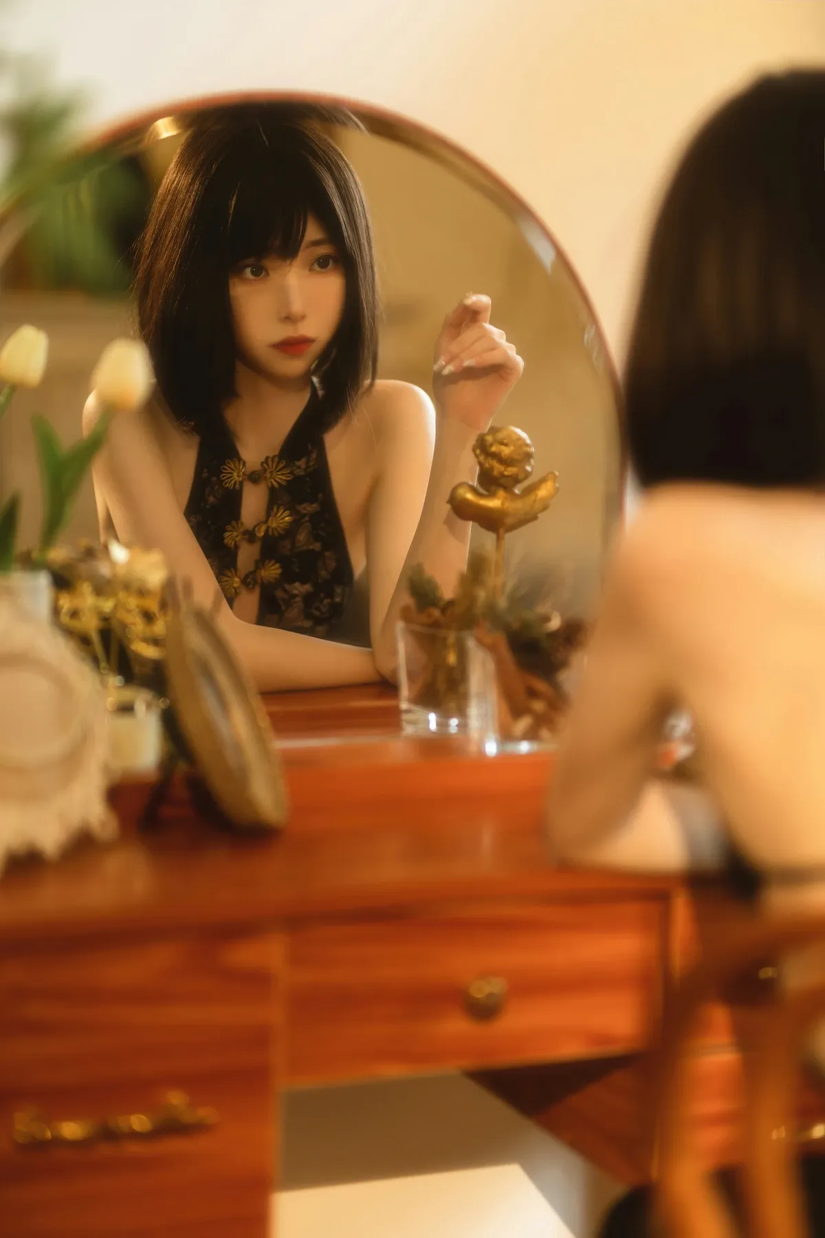 Cosplay 许岚LAN 纯欲黑纱 P.5