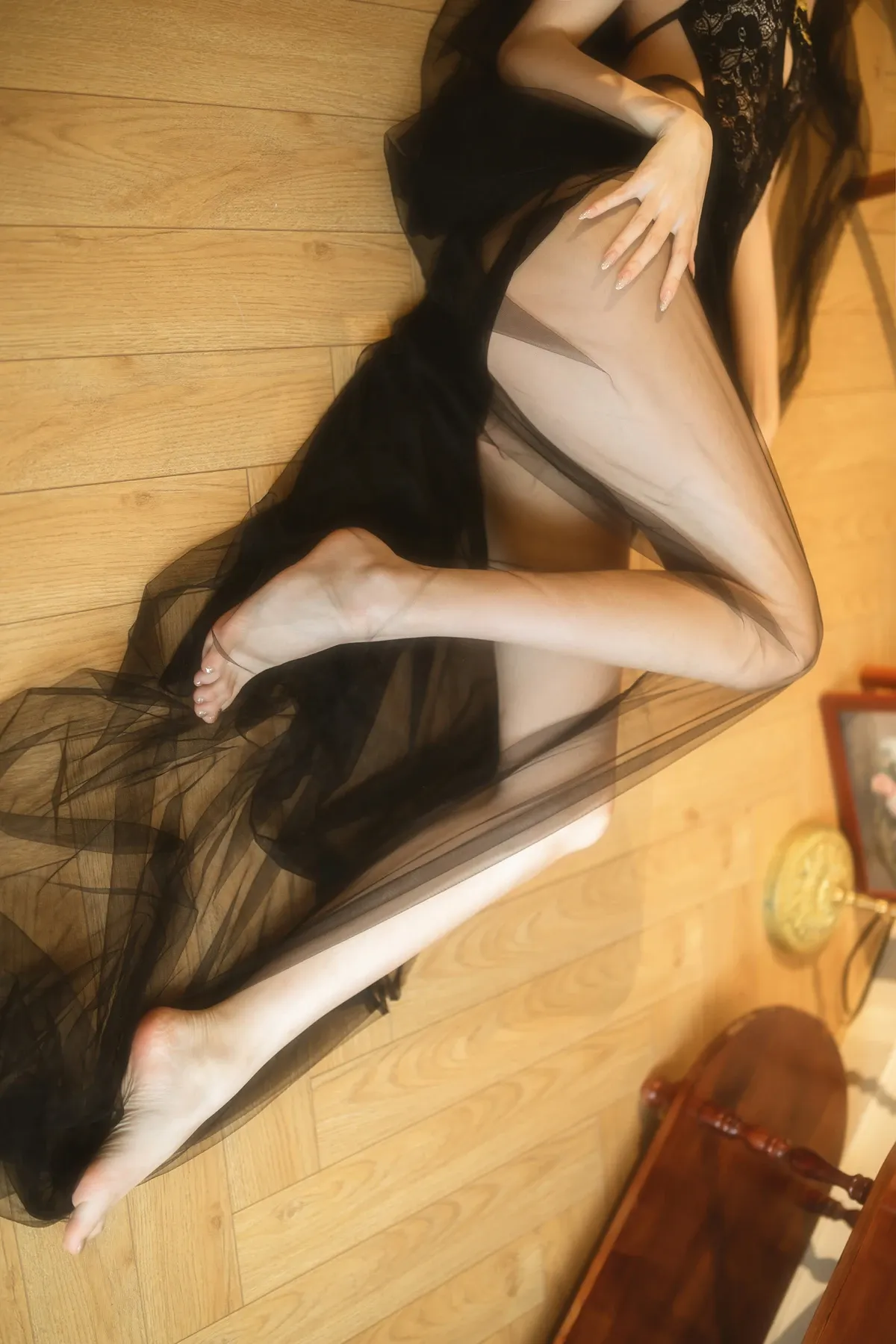 Cosplay 许岚LAN 纯欲黑纱 P.5