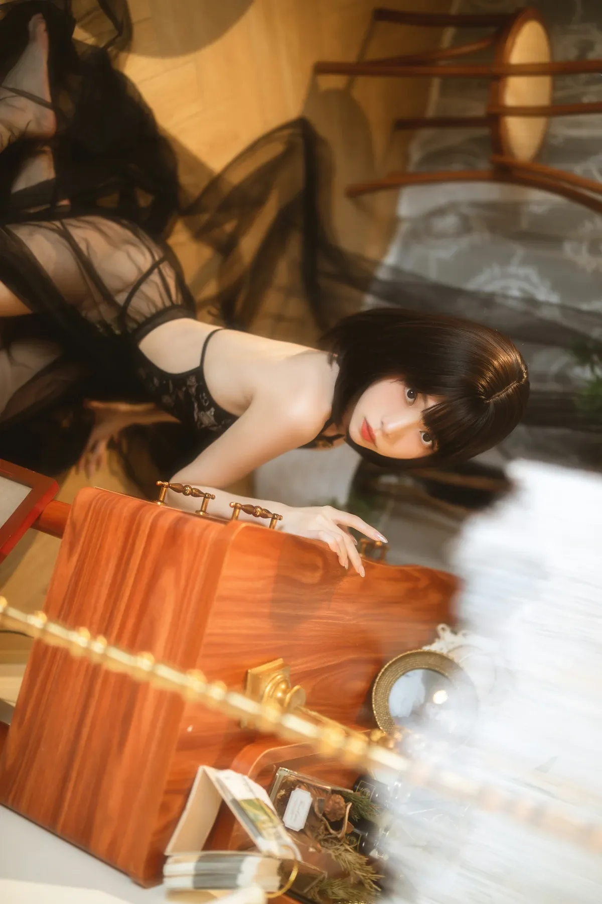 许岚LAN Cosplay 纯欲黑纱 P.1