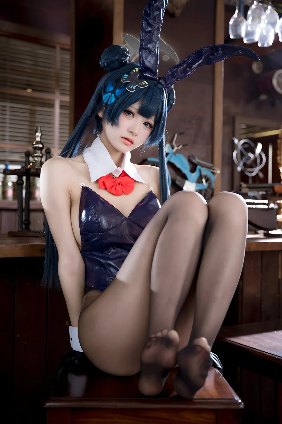 九柒喵 蔚蓝档案 兔女郎 龙华妃D Cosplay P.5