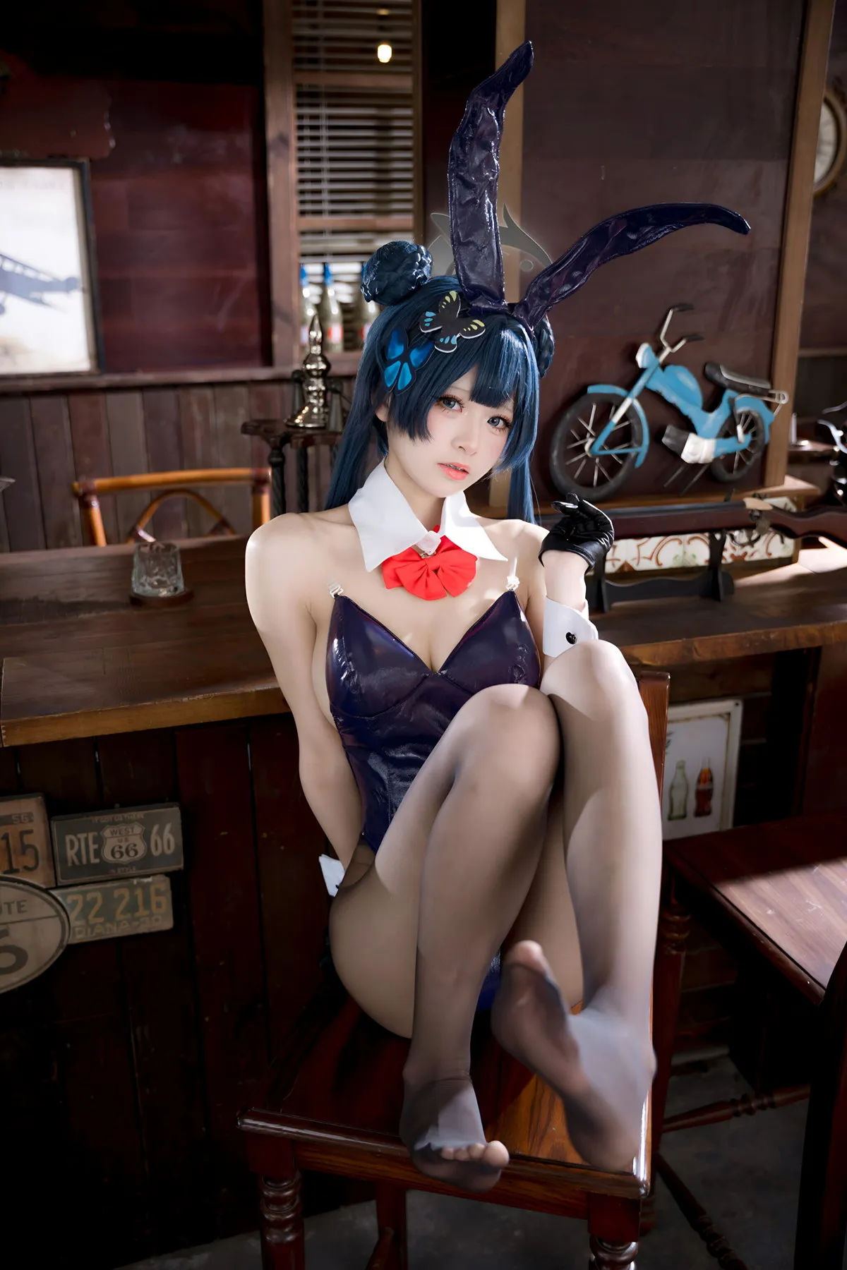 Cosplay 九柒喵 龙华妃D 兔女郎 蔚蓝档案 P.6
