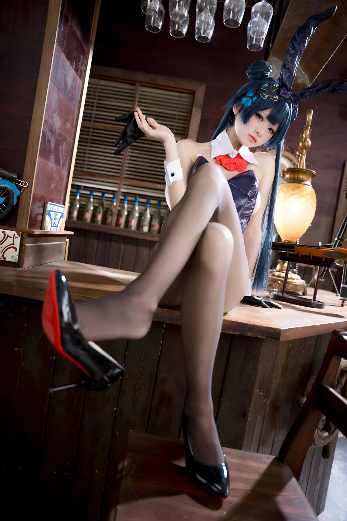 九柒喵 蔚蓝档案 兔女郎 龙华妃D Cosplay P.5