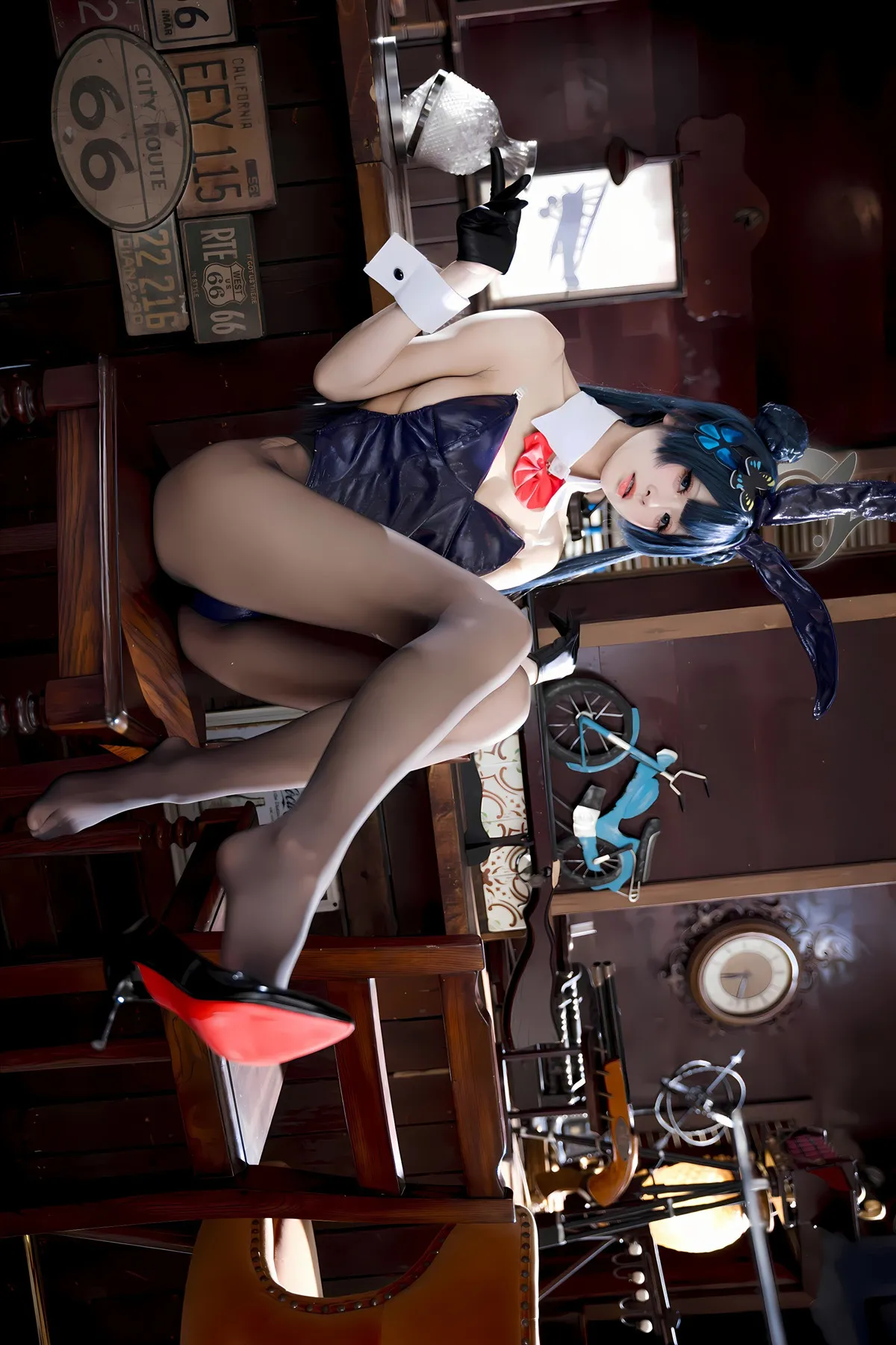 兔女郎 九柒喵 龙华妃D 蔚蓝档案 Cosplay P.11
