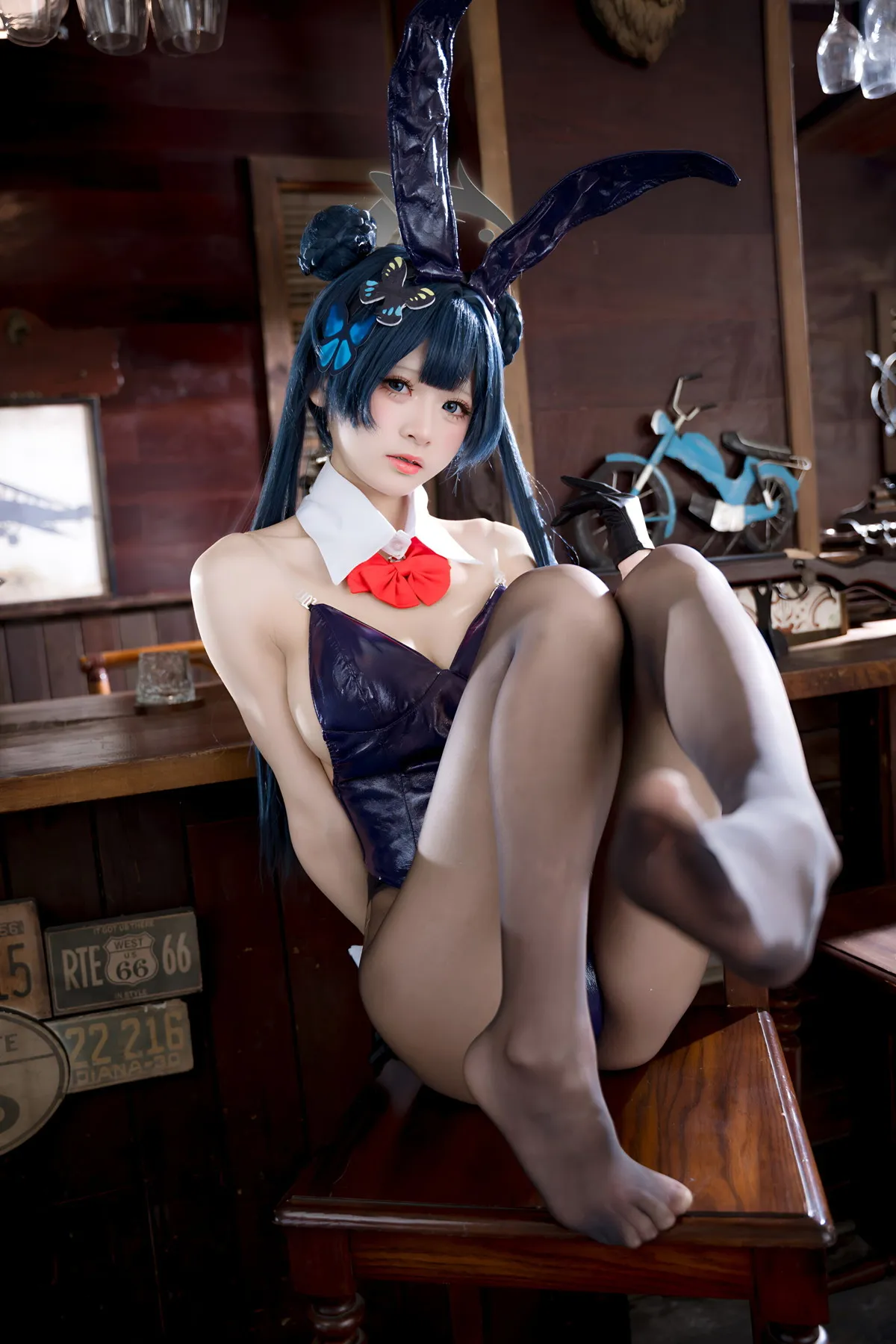 龙华妃D 兔女郎 Cosplay 蔚蓝档案 九柒喵 P.9