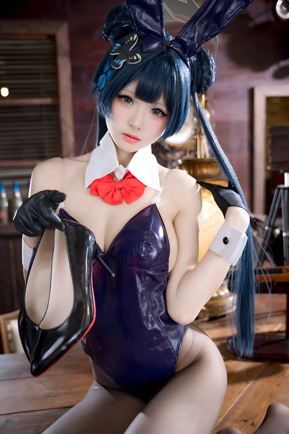 蔚蓝档案 龙华妃D 兔女郎 九柒喵 Cosplay P.10