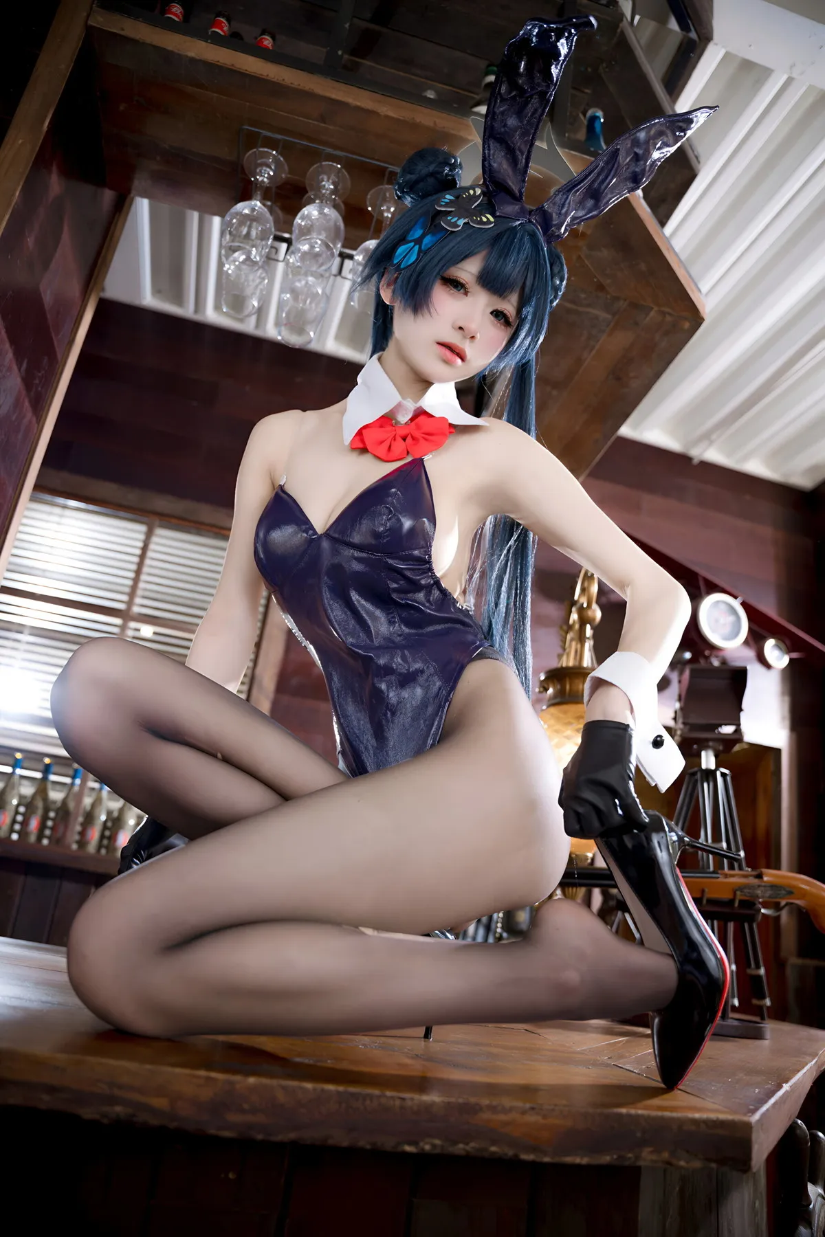 龙华妃D 兔女郎 Cosplay 蔚蓝档案 九柒喵 P.9
