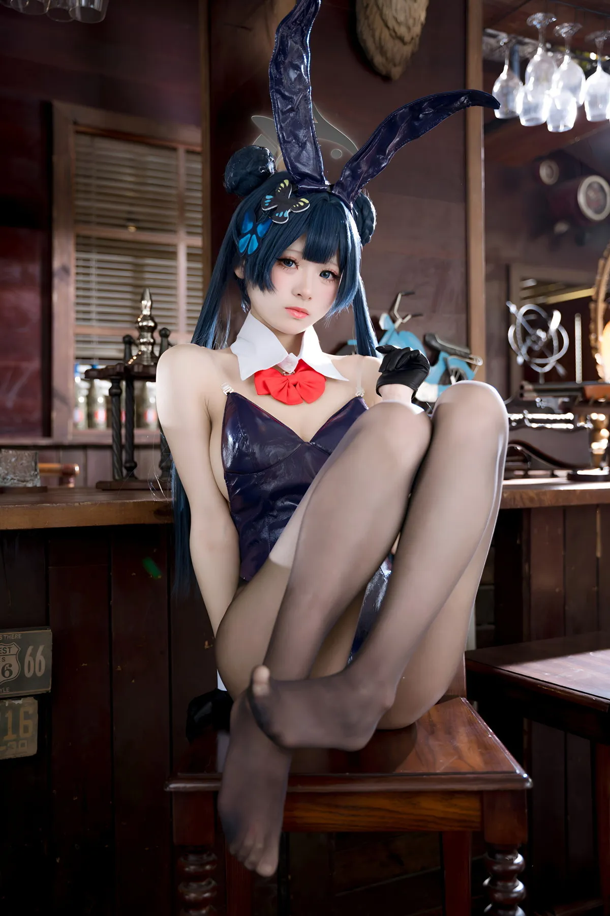 Cosplay 九柒喵 龙华妃D 兔女郎 蔚蓝档案 P.2