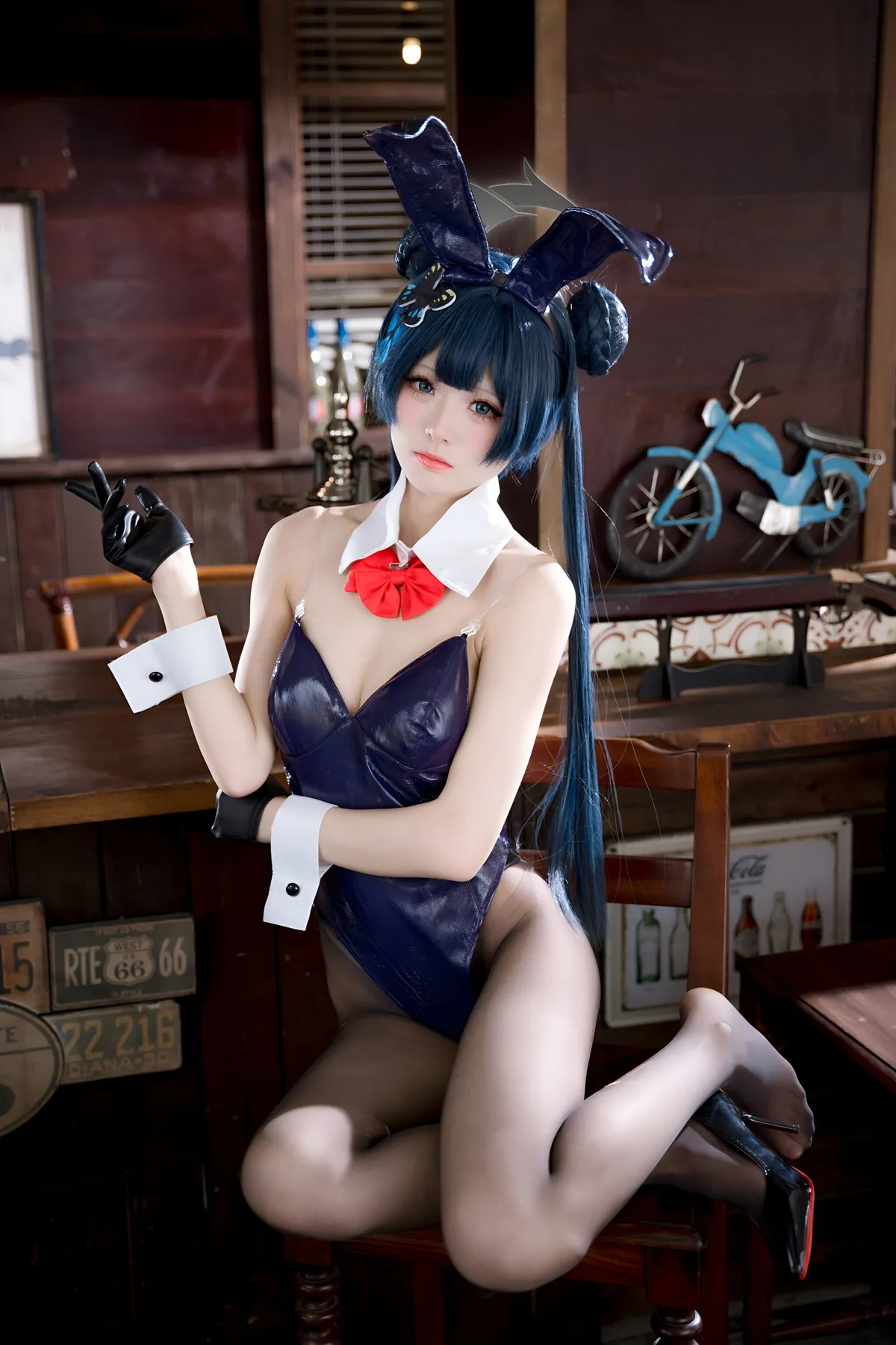 蔚蓝档案 龙华妃D 兔女郎 九柒喵 Cosplay P.10