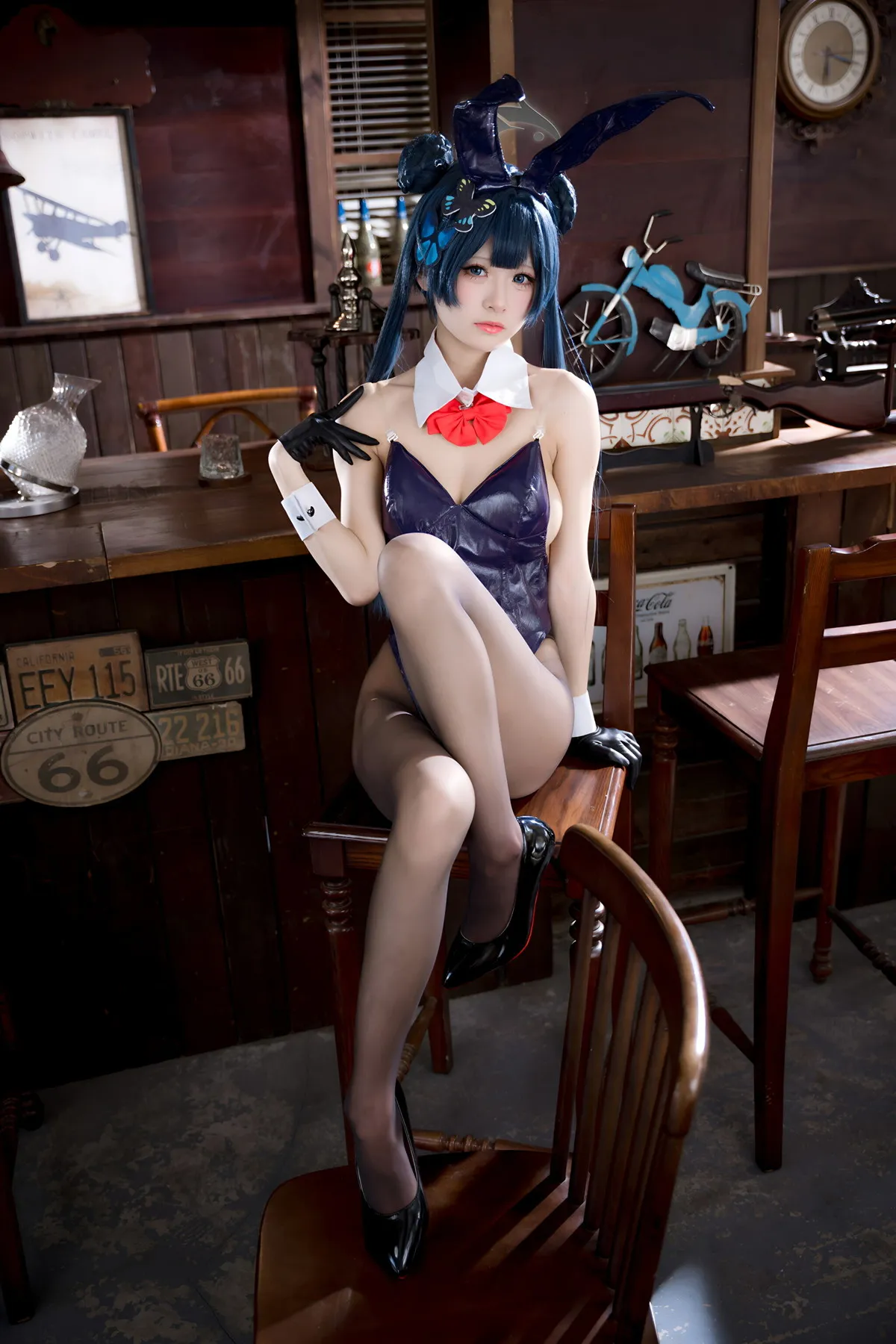 兔女郎 九柒喵 龙华妃D 蔚蓝档案 Cosplay P.11