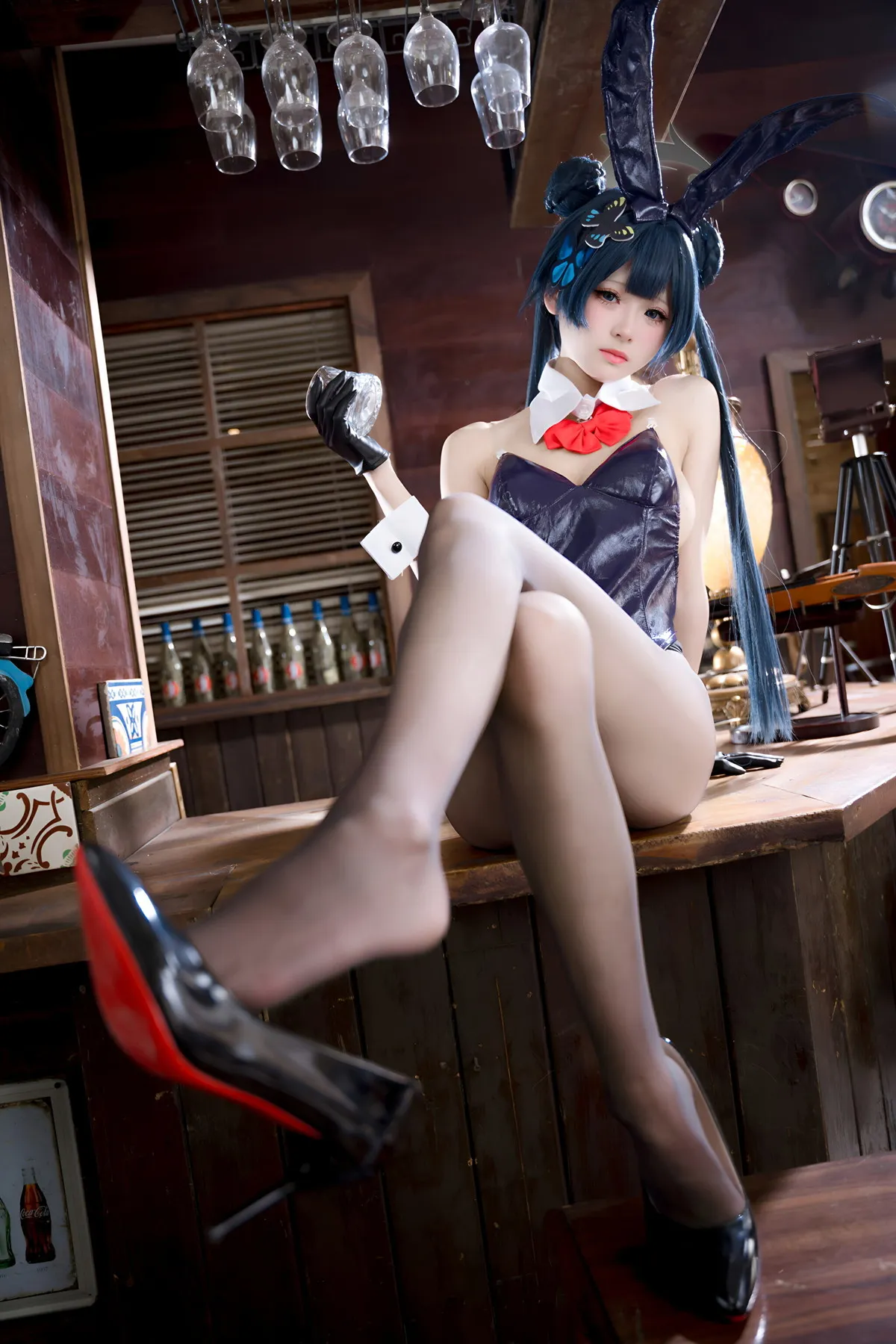 蔚蓝档案 龙华妃D 兔女郎 九柒喵 Cosplay P.10
