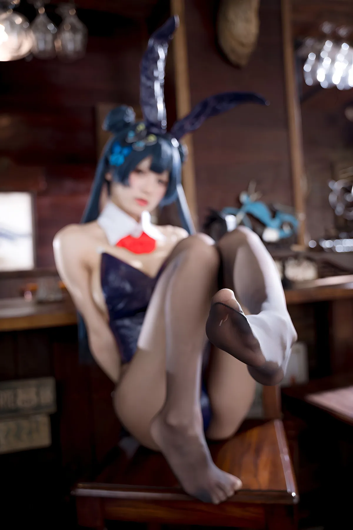 九柒喵 蔚蓝档案 兔女郎 龙华妃D Cosplay P.5
