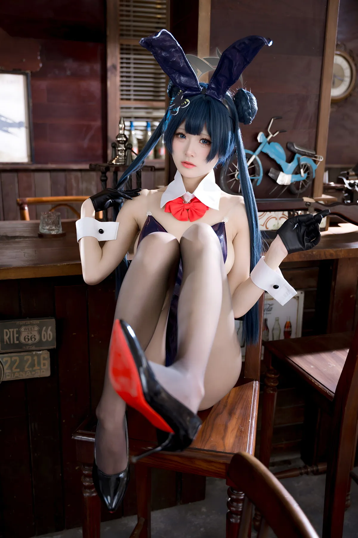 蔚蓝档案 九柒喵 兔女郎 龙华妃D Cosplay P.12