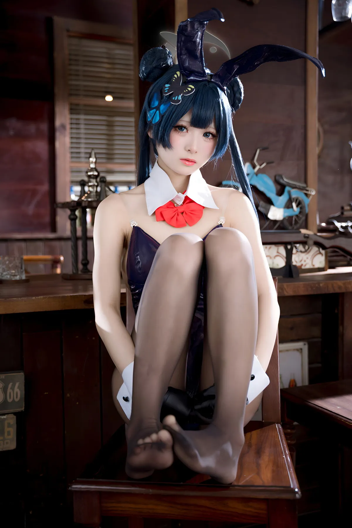 Cosplay 九柒喵 龙华妃D 兔女郎 蔚蓝档案 P.2
