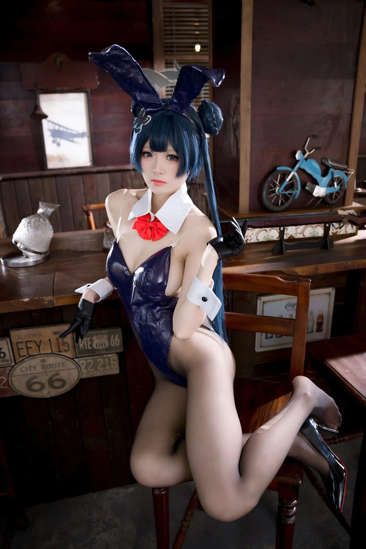 兔女郎 龙华妃D Cosplay 九柒喵 蔚蓝档案 P.3