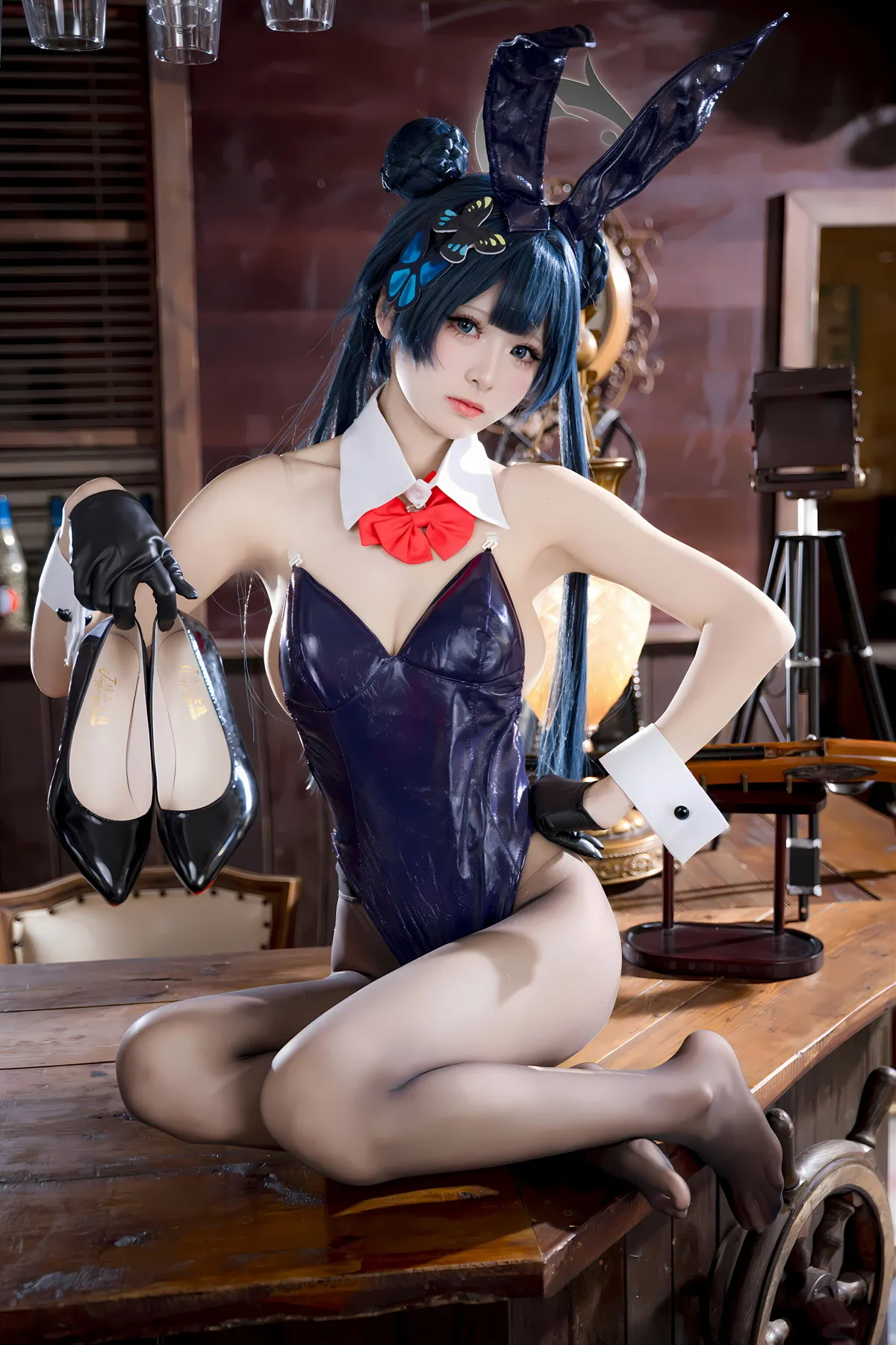 Cosplay 九柒喵 龙华妃D 兔女郎 蔚蓝档案 P.2