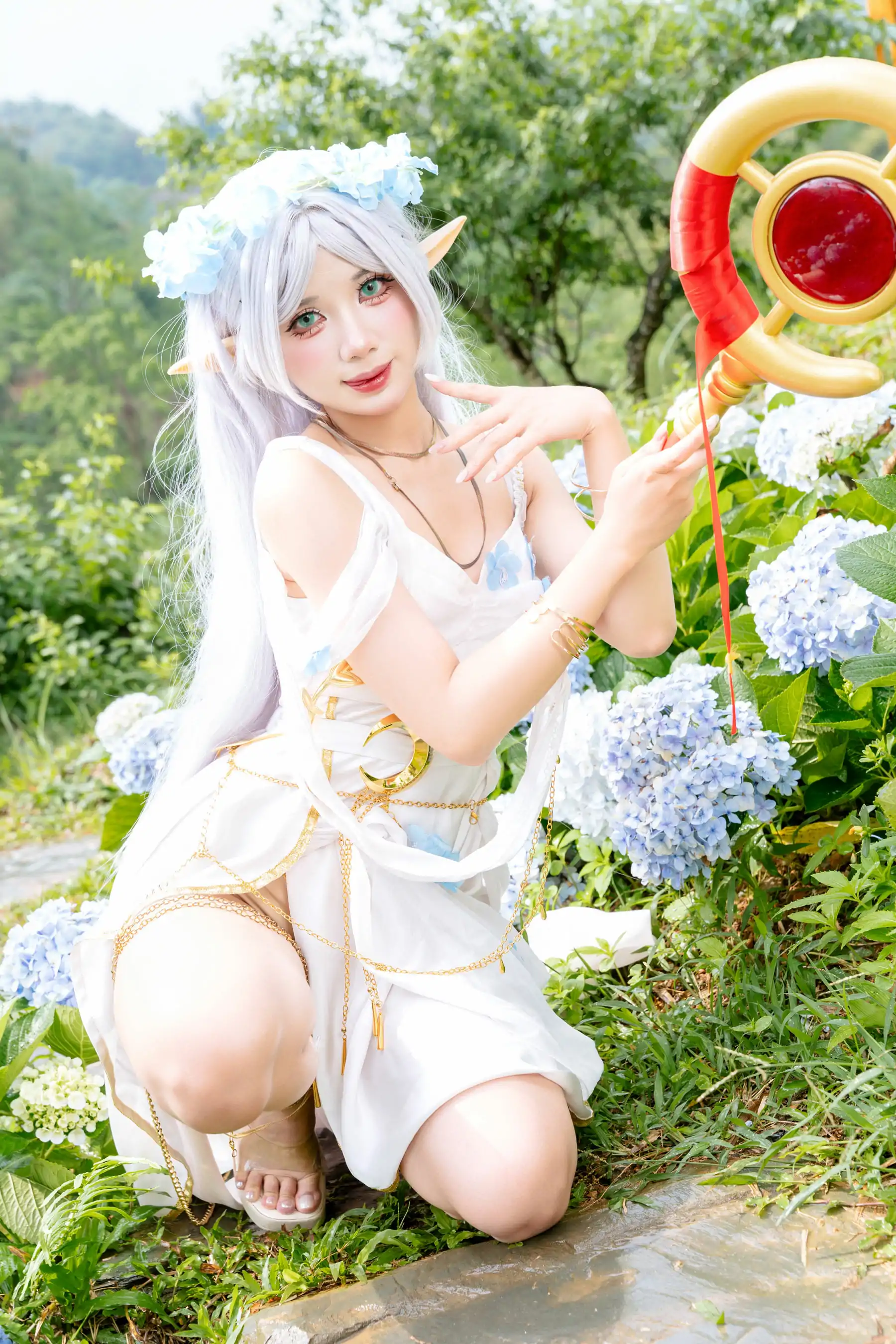 Valley Dress(38P) Blue PoppaChan Frieren cosplayer写真 P.3