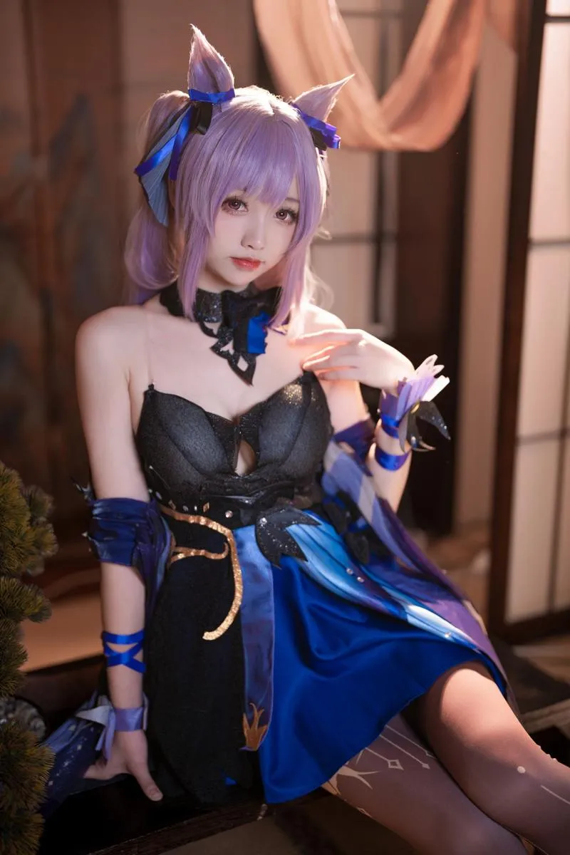 Xiaojuan 【Cosplay】 大大卷卷小卷 Genshin Komaki Keqing 原神刻晴皮肤 Impact Skin P.1