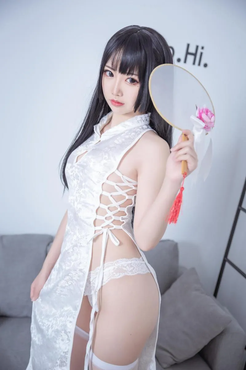 【Cosplay】 面饼仙儿 白色旗袍 P.2