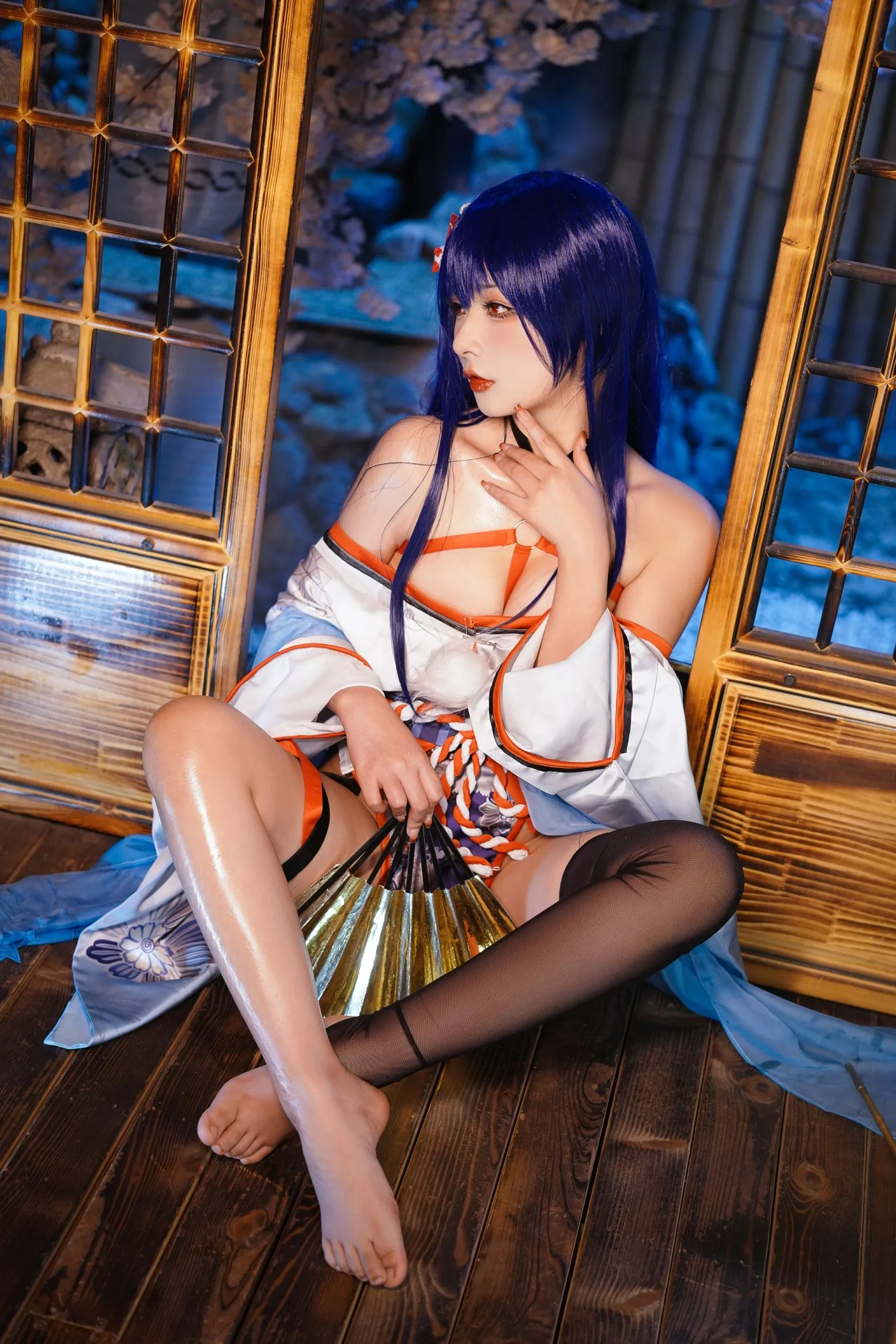 Yuuhui玉汇 Re 和服抹油 cosplayer写真 真子 Erophone P.7