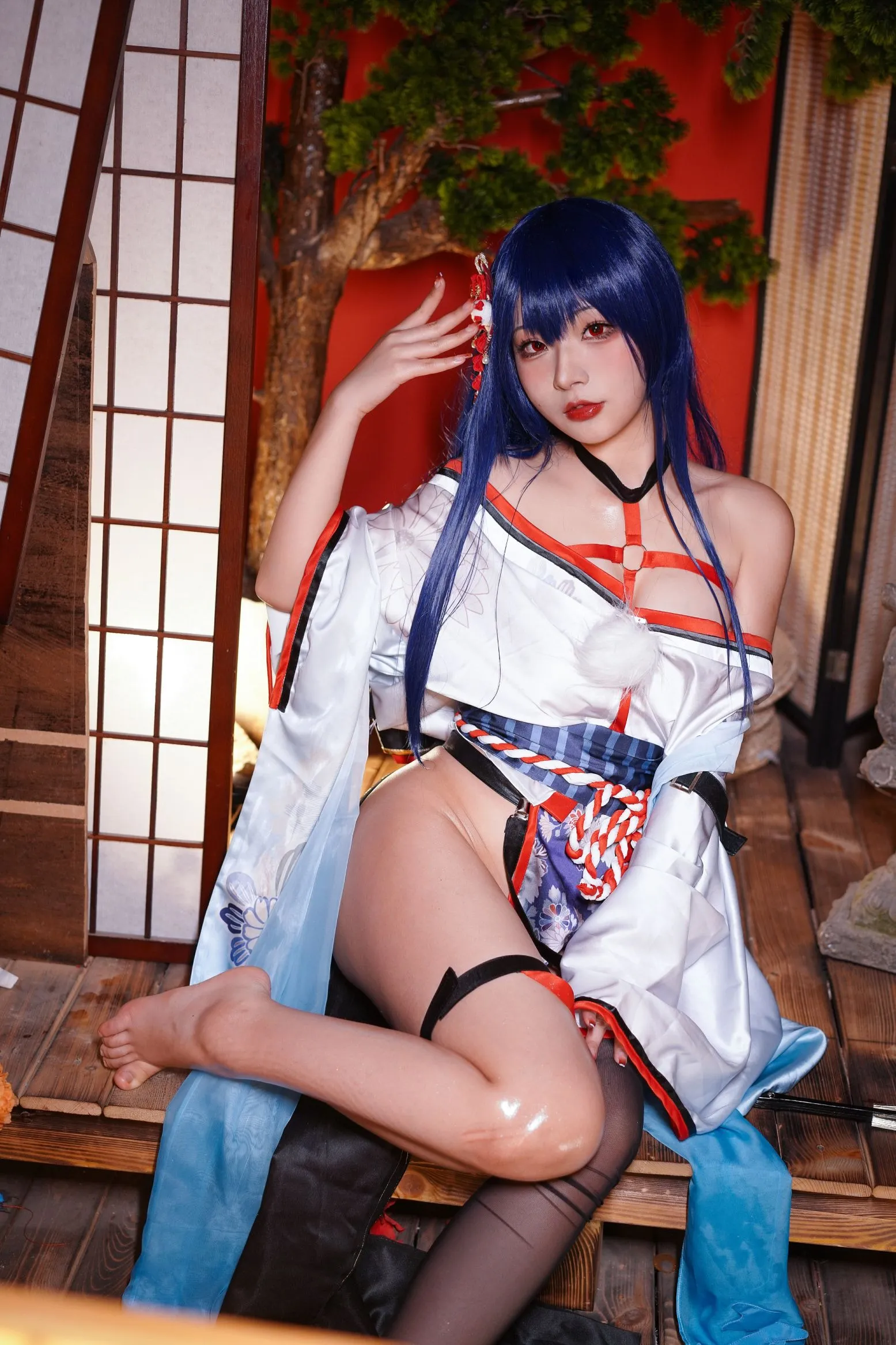 真子 Erophone 和服抹油 Re cosplayer写真 Yuuhui玉汇 P.12