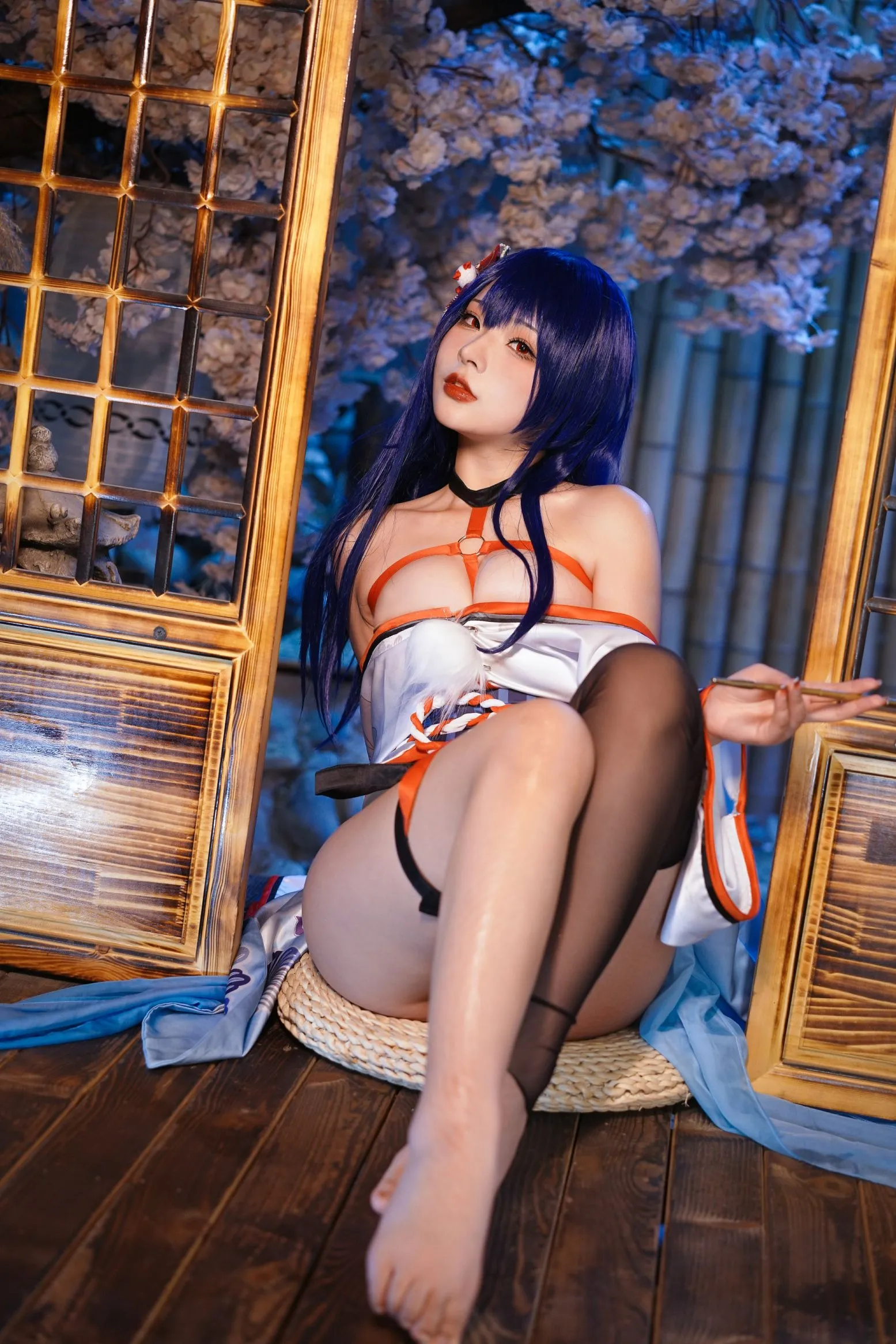 Erophone Re Yuuhui玉汇 和服抹油 cosplayer写真 真子 P.9
