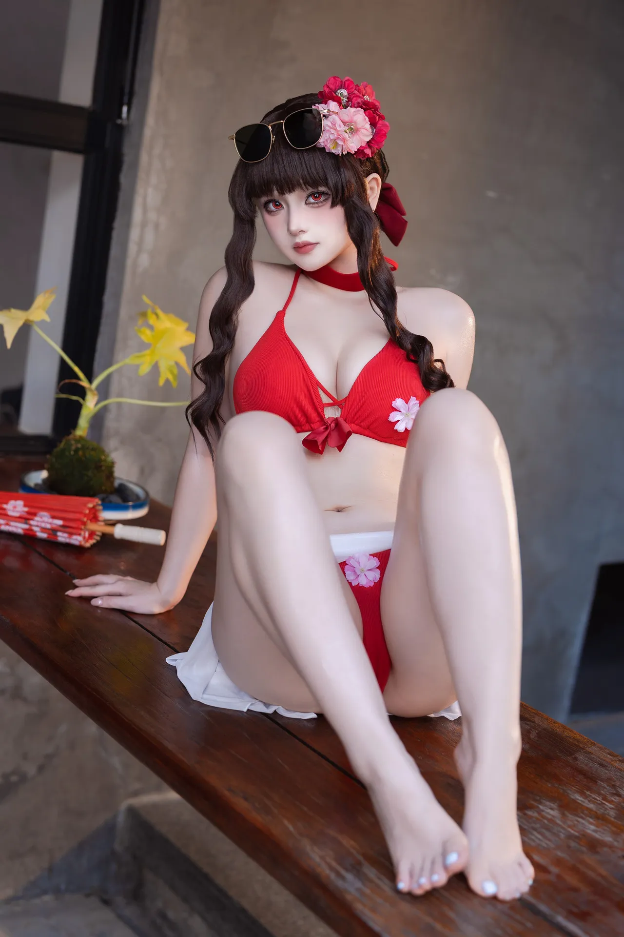屿鱼 樱花泳装 Cosplay 全集修正 P.2